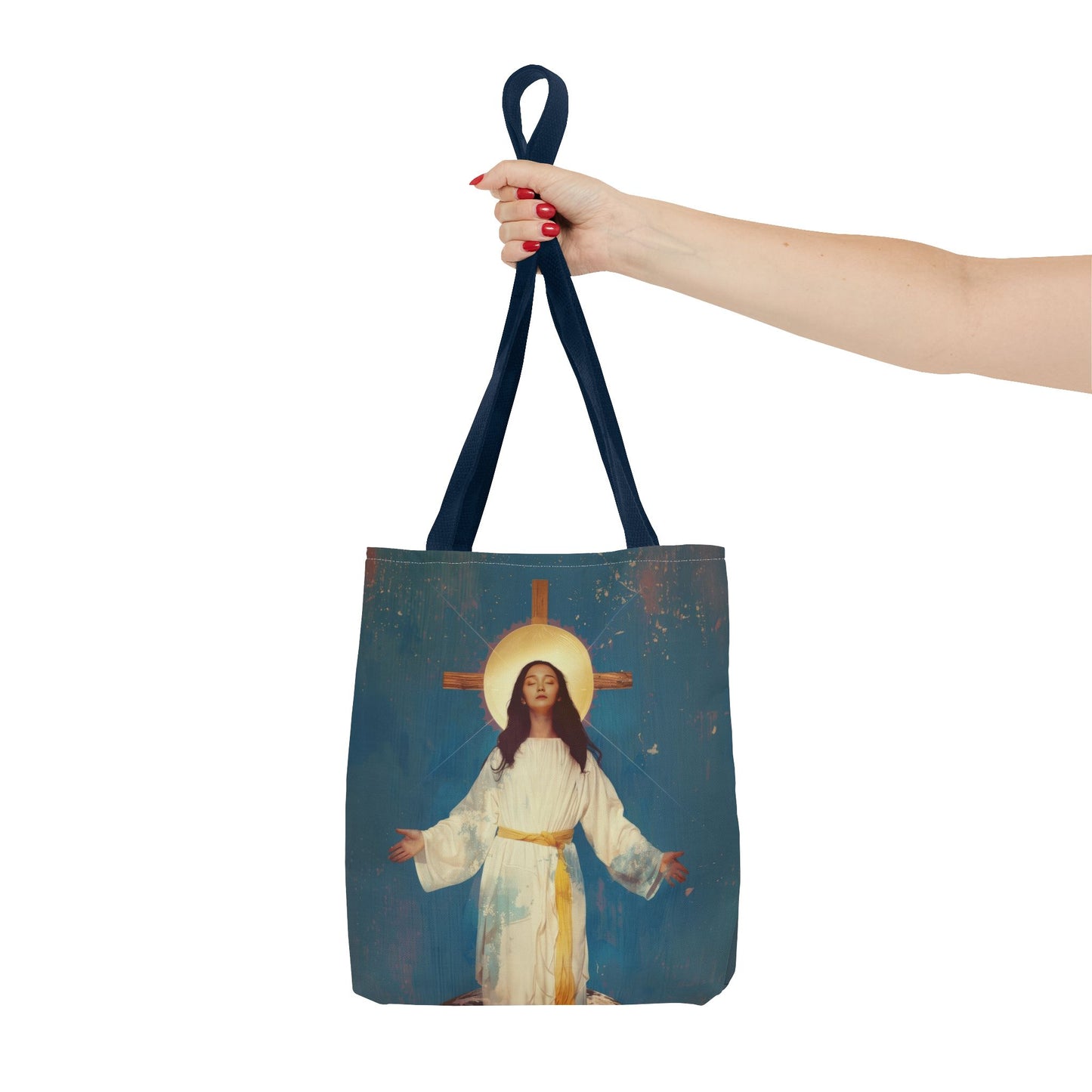 Our Lady of Akita - Mother Mary - Tote Bag - Large Medium Small Faith Art Bag - Re-usable Tote Purse - Double Sided