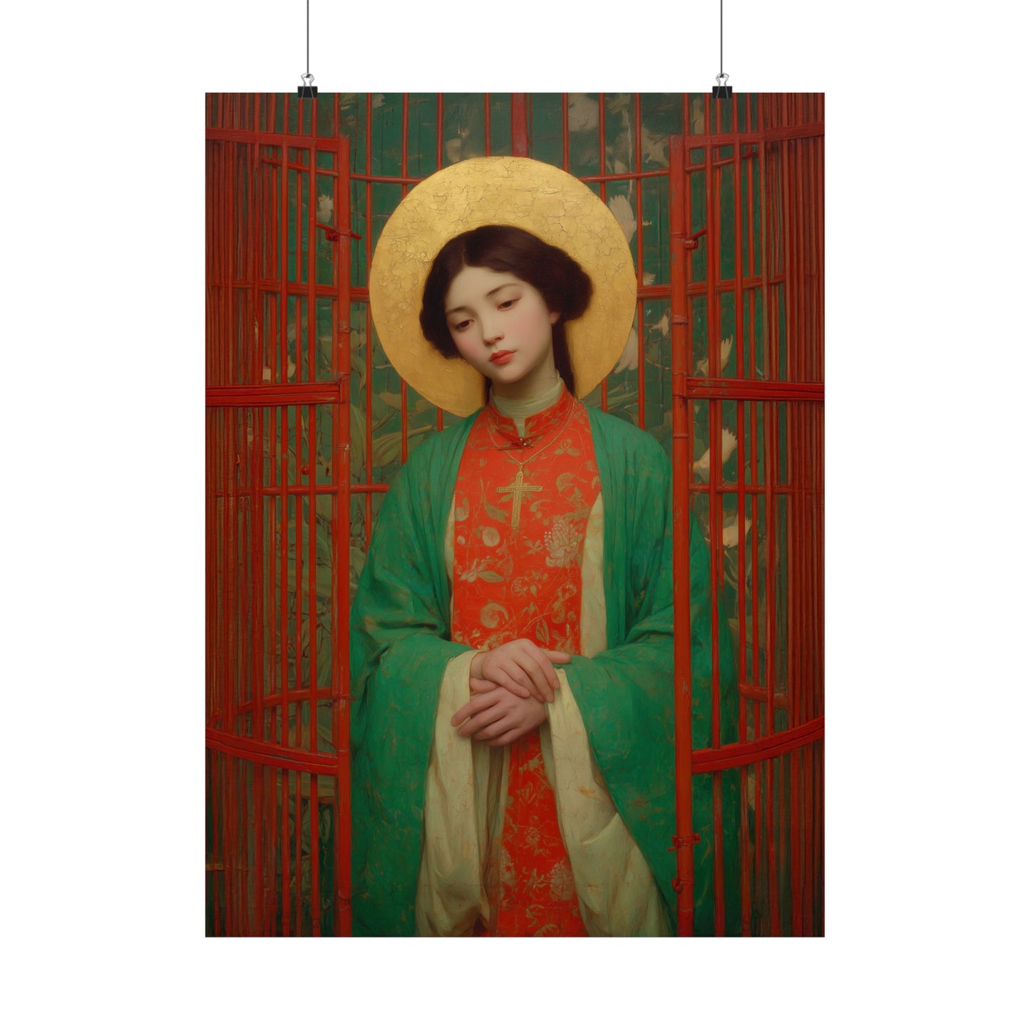 Saint Agnes Tsao Kou Ying  - Sanctified Souls Print - Multiple Sizes - Premium Posters - Catholic Art - Christian Home Decor Artwork