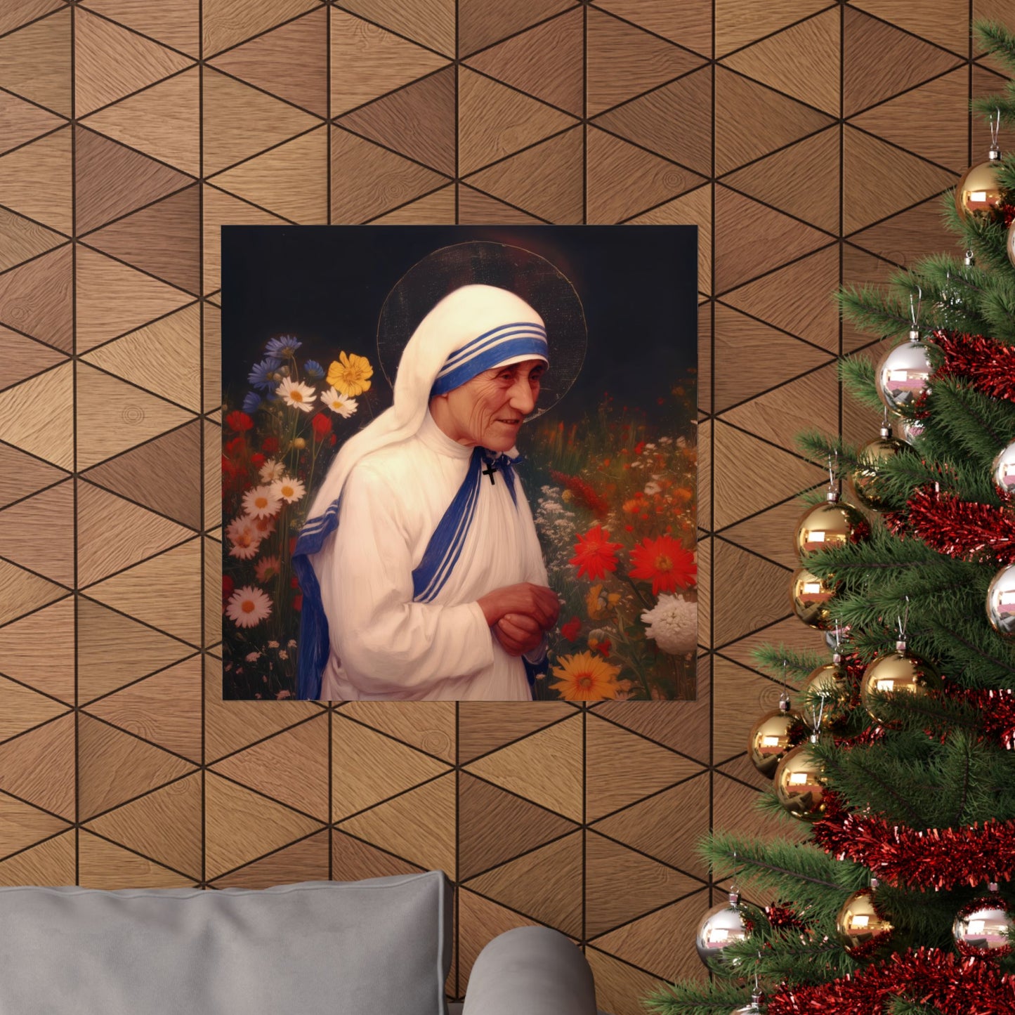 Saint Teresa of Calcutta / Mother Teresa - Sanctified Souls Print - Multiple Sizes - Premium Posters - Catholic Art - Christian Home Decor Artwork