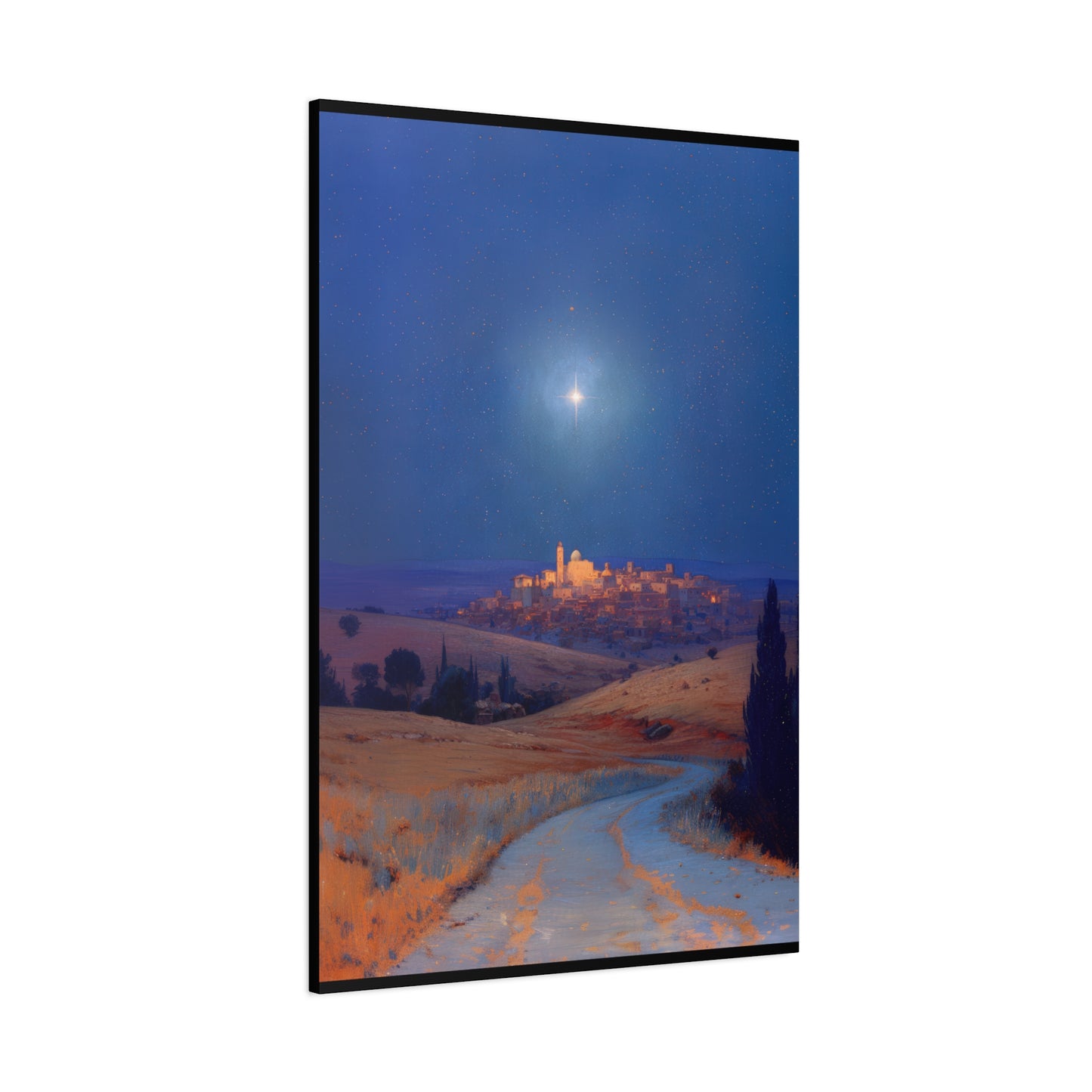Bethlehem Wrapped in the Light of His Coming - Gallery Wrapped Canvas - Print - Religious Art for your Home - Catholic