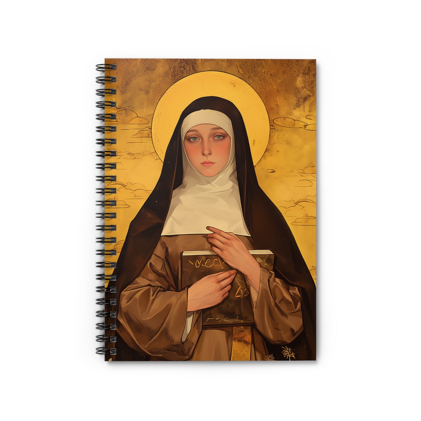 Saint Catherine of Bologna - Sanctified Souls Art - Religious - Spiral Notebook - Ruled Line - Catholic Religious art present gift