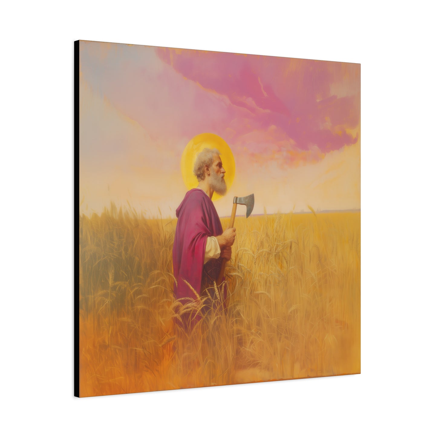 Saint Matthias -  Museum Wrapped Canvas - Sanctified Souls Print - Religious Art for your Home - Catholic Patron Saint Art