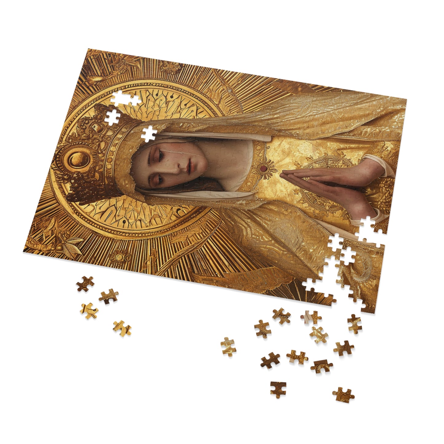 Gate of Eternity - The Golden Mary - Tribute to Our Lady of the Gate of Dawn - Puzzle and Keepsake Tin (30, 110, 252, 500,1000-Piece)