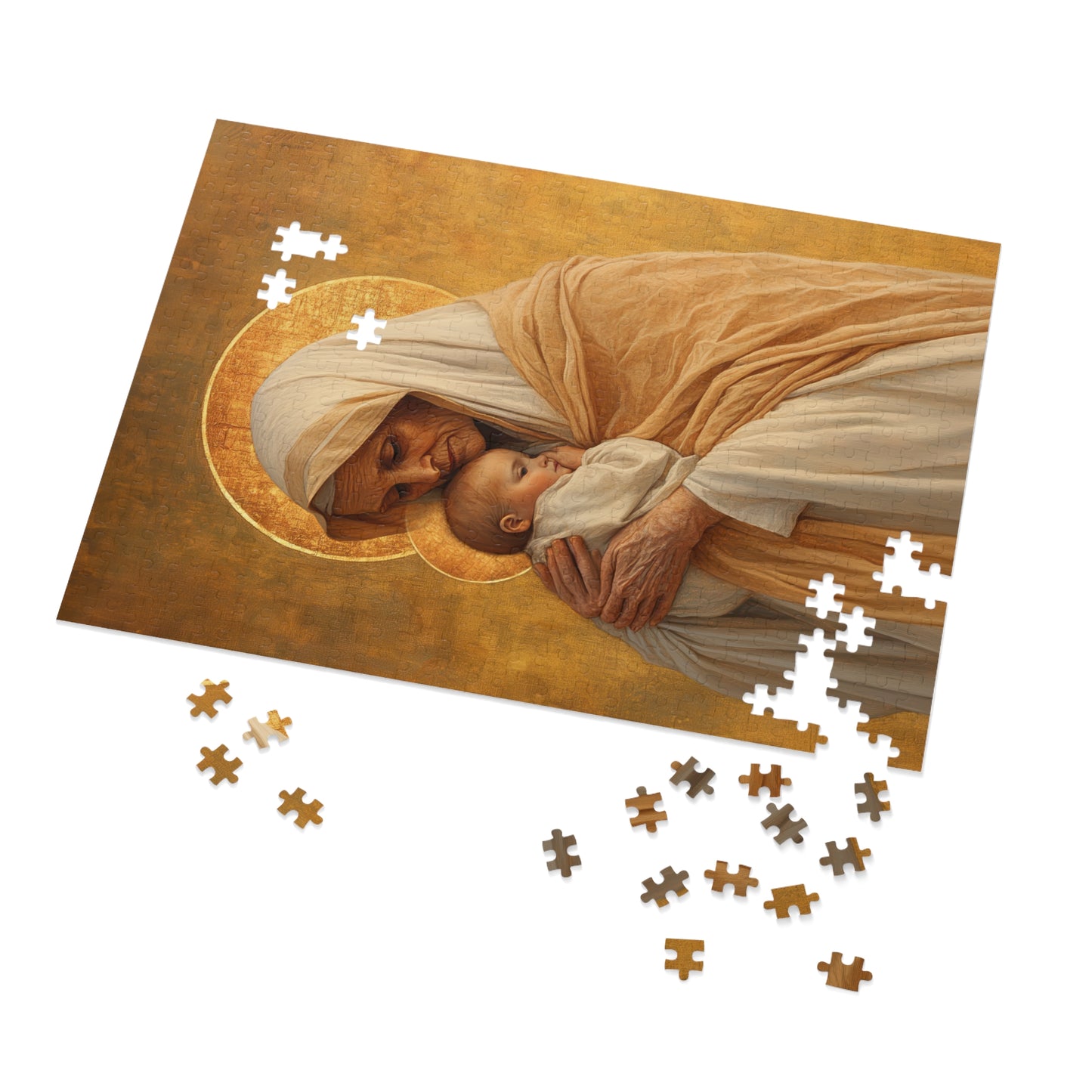 Saint Anna the Prophetess - Puzzle and Keepsake Tin - Religious (30, 110, 252, 500,1000) - Religious Puzzle - Gifts for Catholic Families