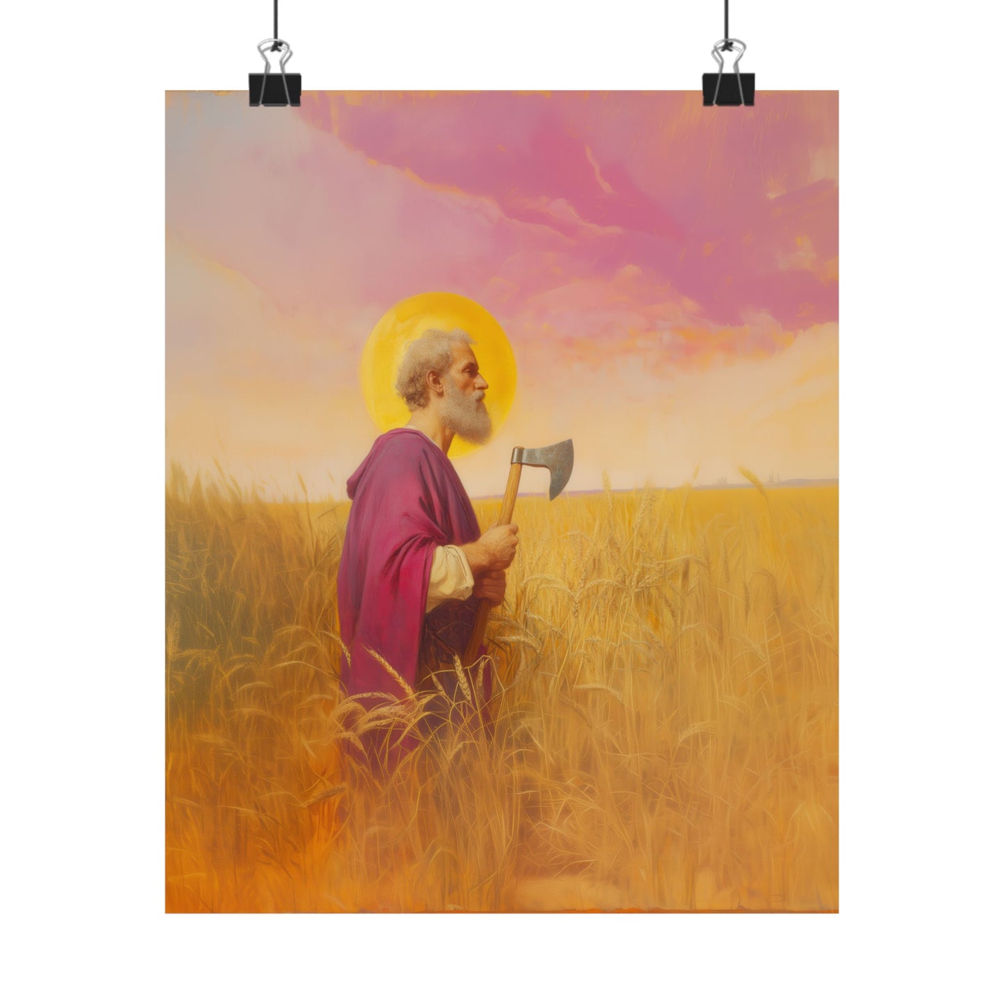 Saint Matthias - Sanctified Souls Print - Multiple Sizes - Premium Posters - Catholic Art - Christian Home Decor Artwork