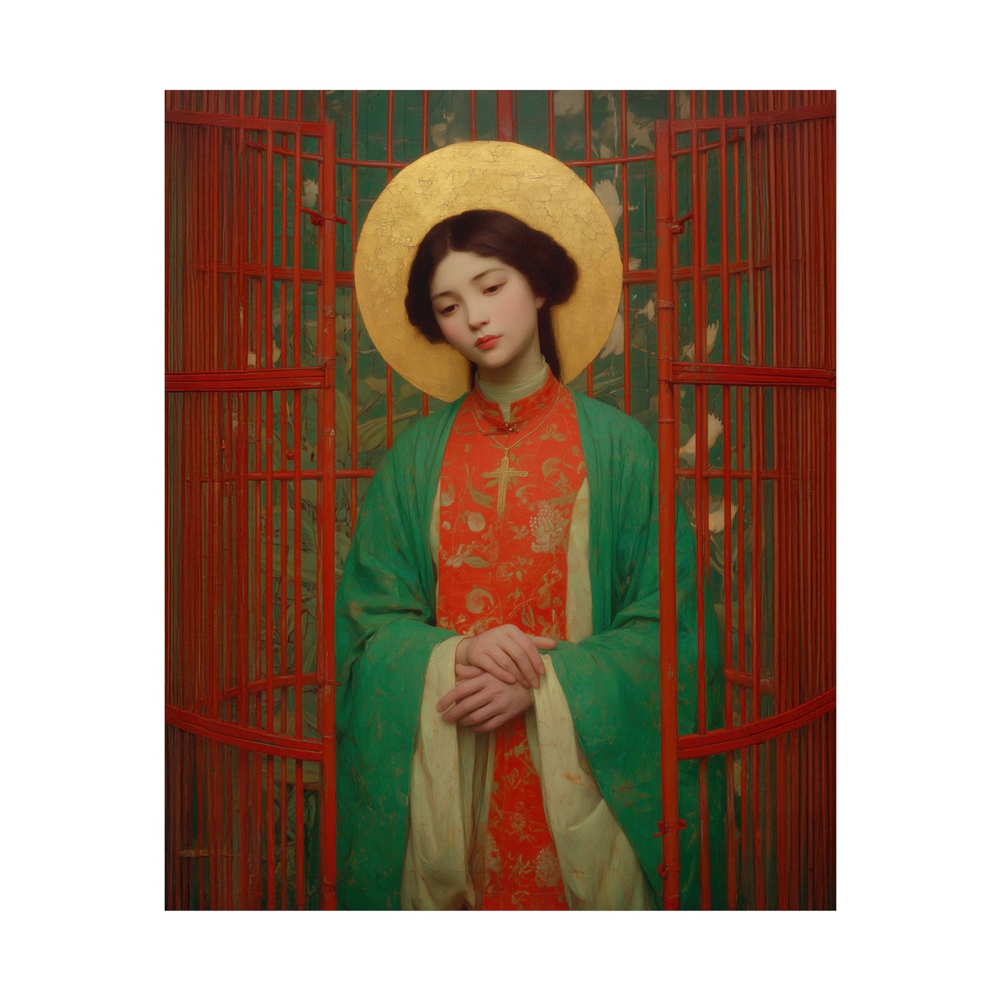 Saint Agnes Tsao Kou Ying  - Sanctified Souls Print - Multiple Sizes - Premium Posters - Catholic Art - Christian Home Decor Artwork