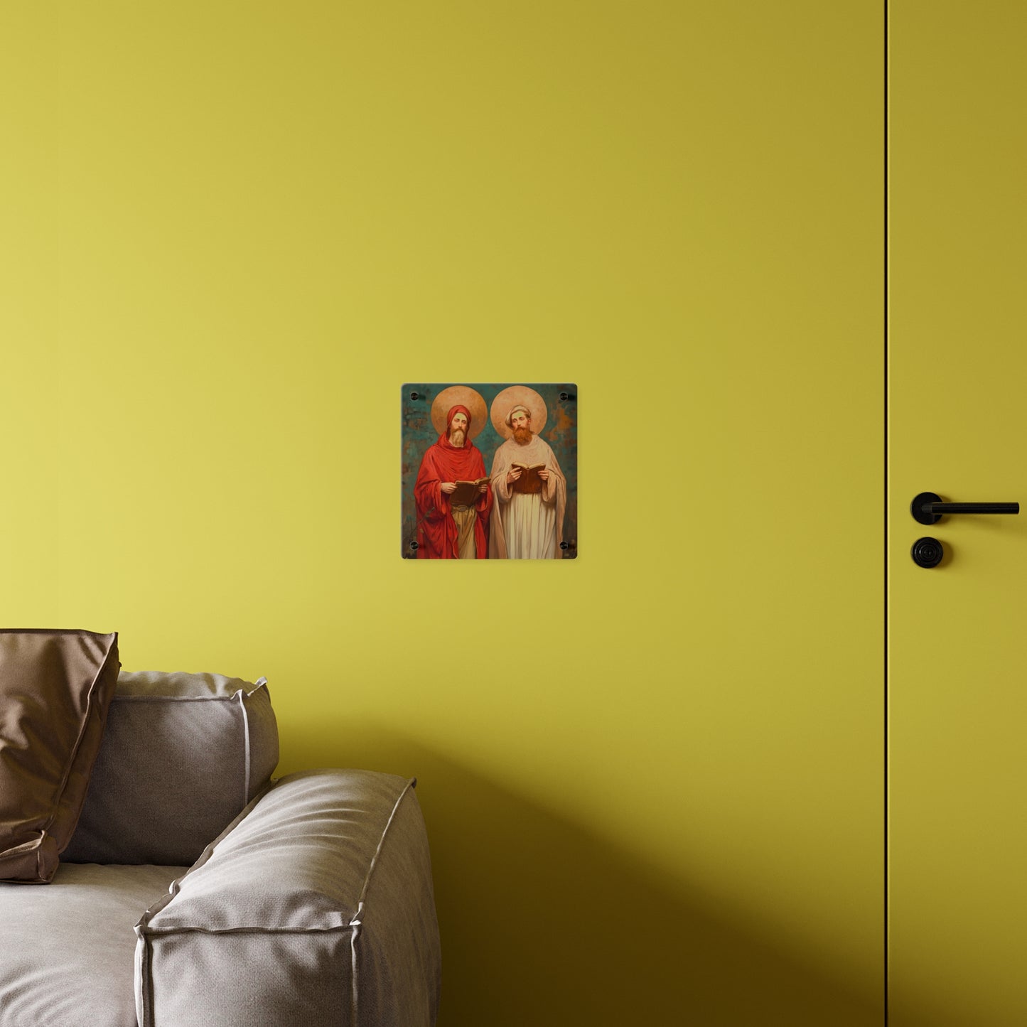 Saints Cosmas and Damian Wall Art Panel - Ready to Hang Acrylic Print - Catholic Saint Art - Patron Saint Print - Martyr Art