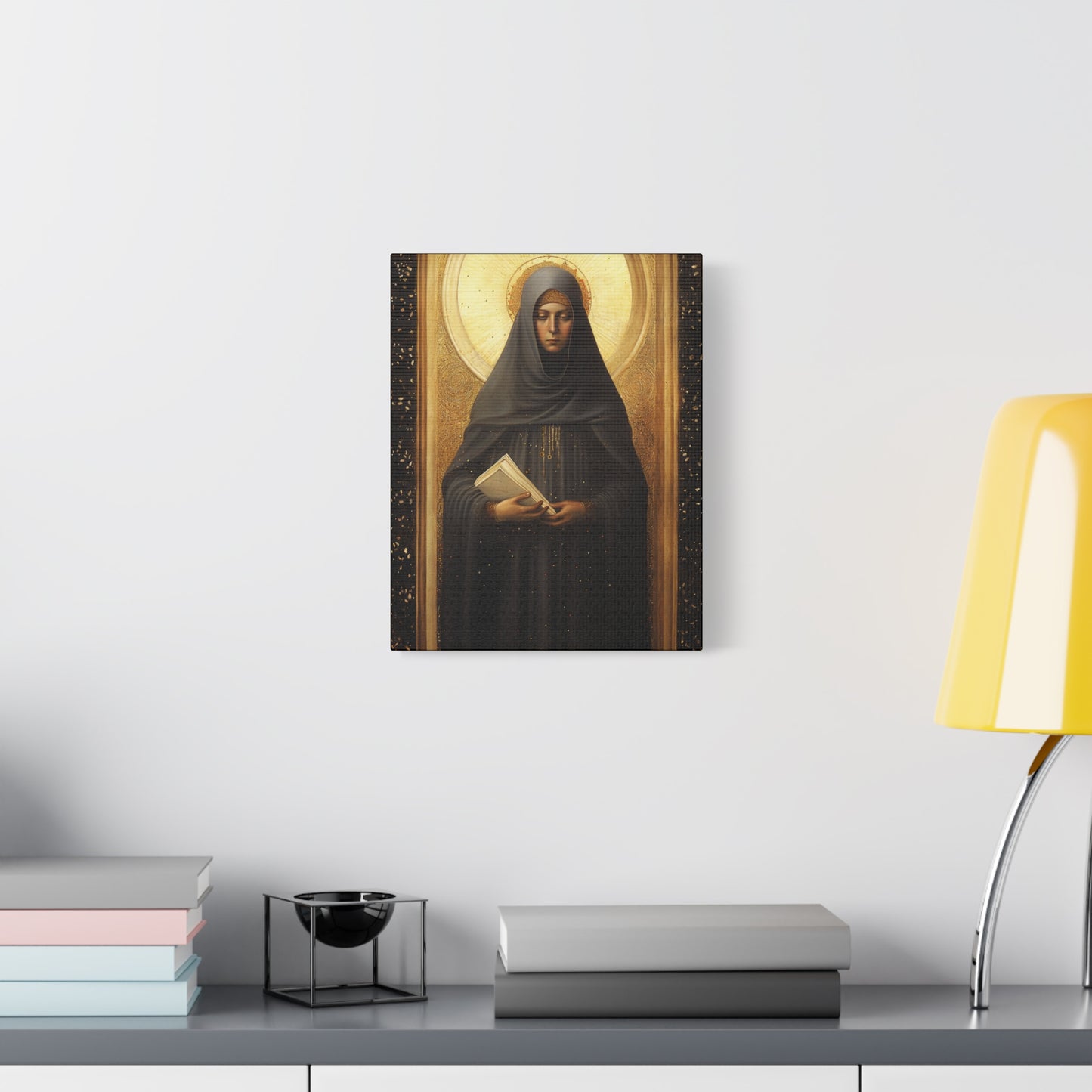 Saint Monica of Hippo - Museum Wrapped Canvas - Sanctified Souls Print - Religious Art for your Home
