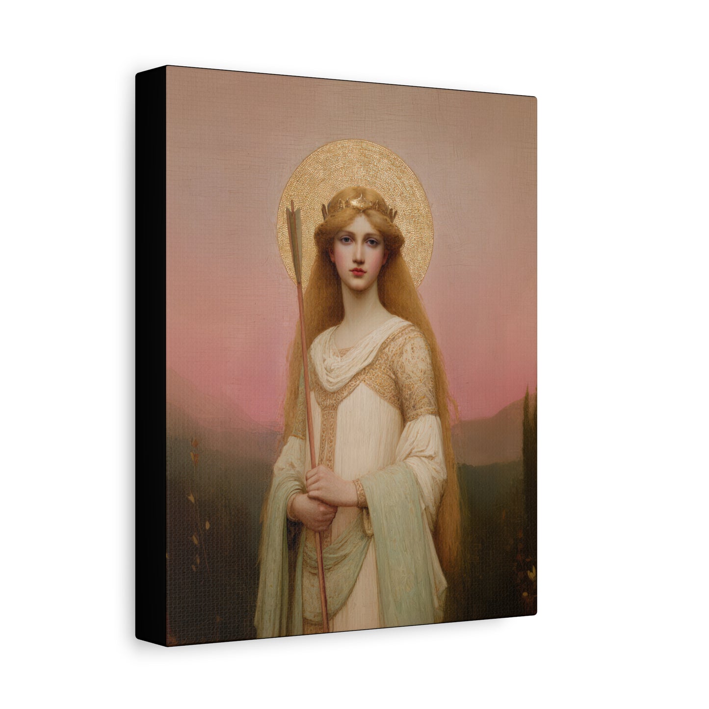 Saint Ursula -  Museum Wrapped Canvas - Sanctified Souls Print - Religious Art for your Home - Catholic Patron Saint Art
