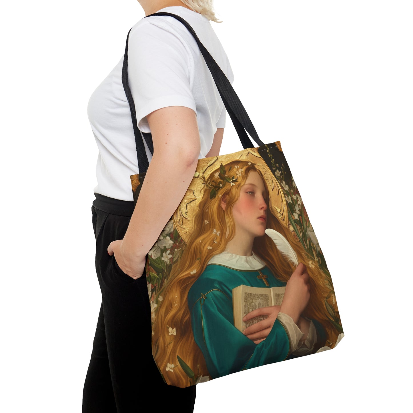 Saint Petronilla Tote Bag - Large Medium Small Faith Art Bag - Catholic Faith Purse - Religious Carry All Reusable Tote Bag
