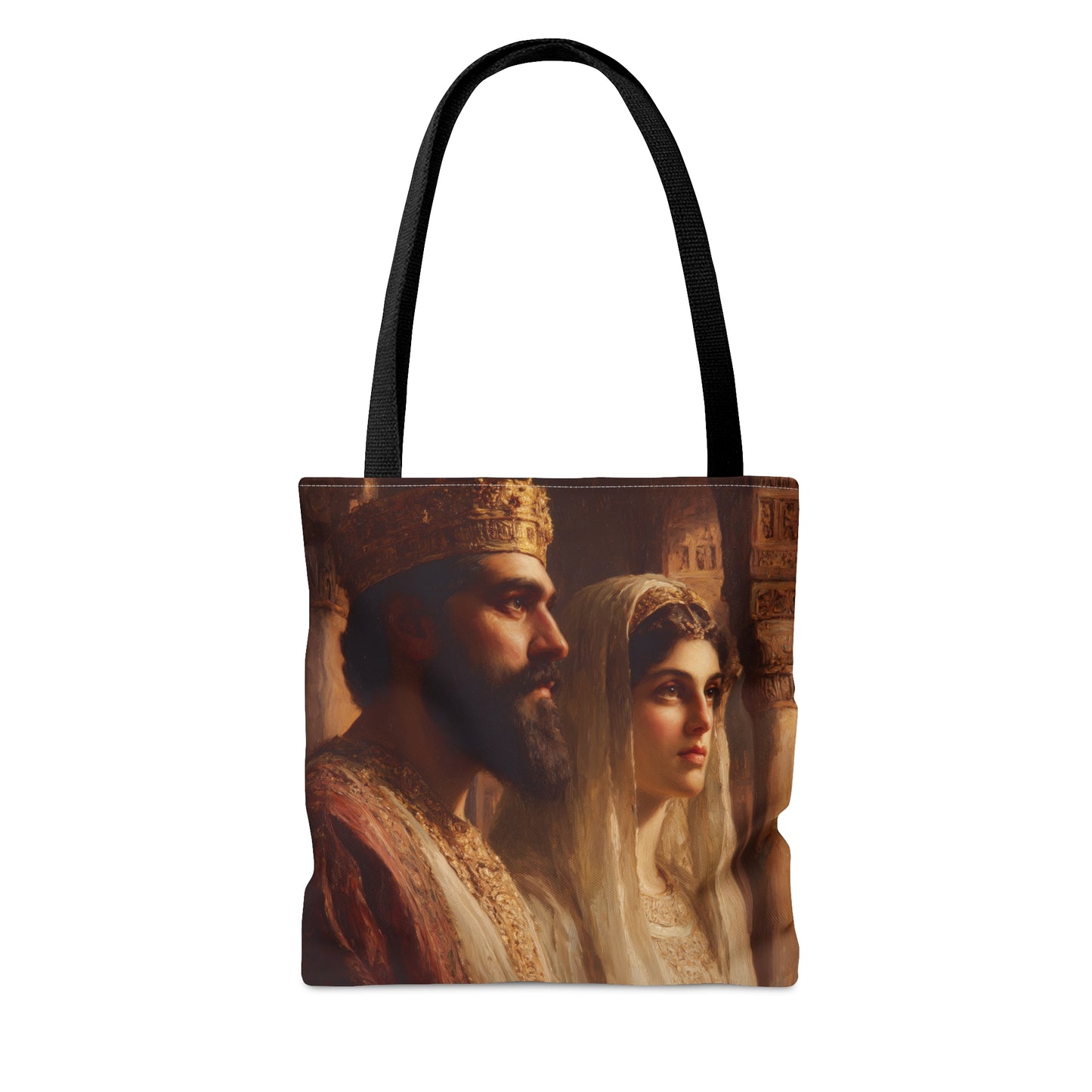 King Xerxes and Queen Esther - Tote Bag - Large Medium Small Faith Art Bag - Catholic Faith Purse