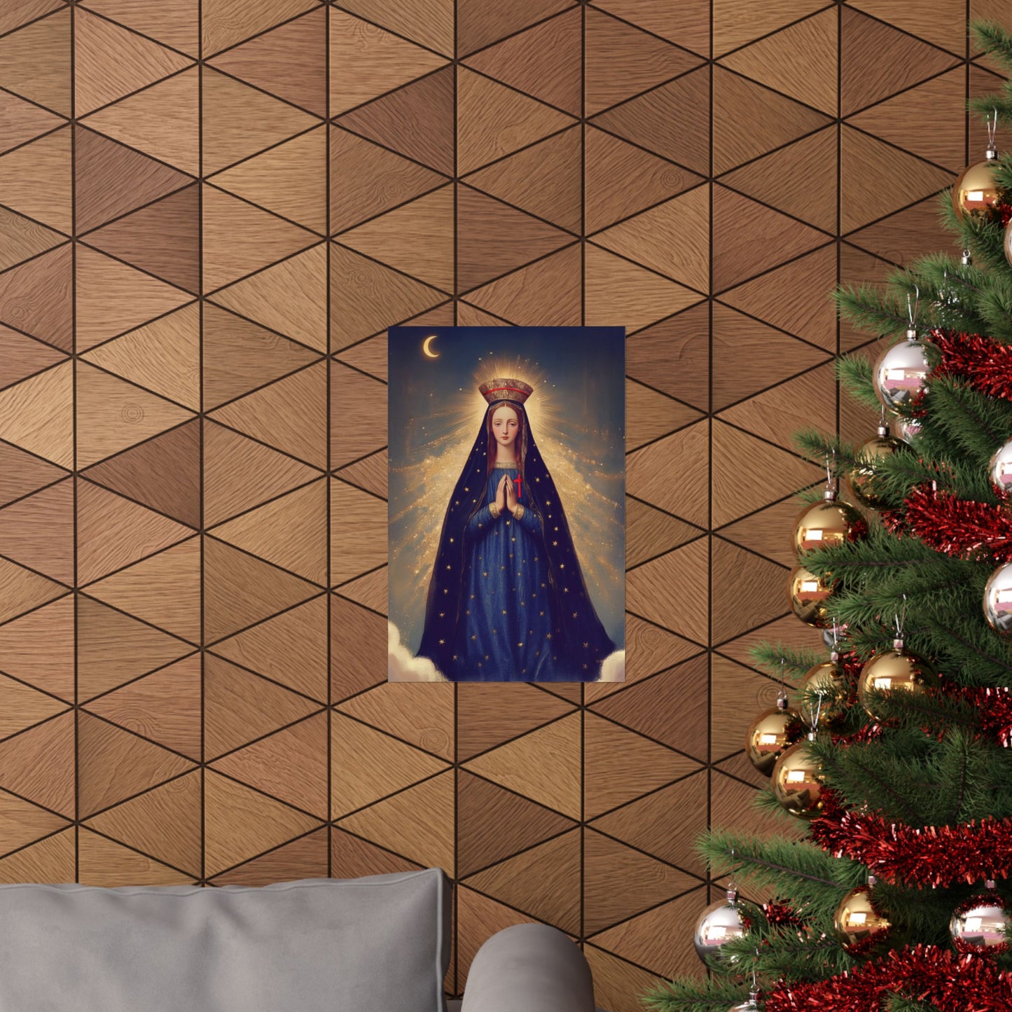 Our Lady of Pontmain -  Sanctified Souls Print - Multiple Sizes - Premium Posters - Catholic Art - Christian Home - Mother Mary Art