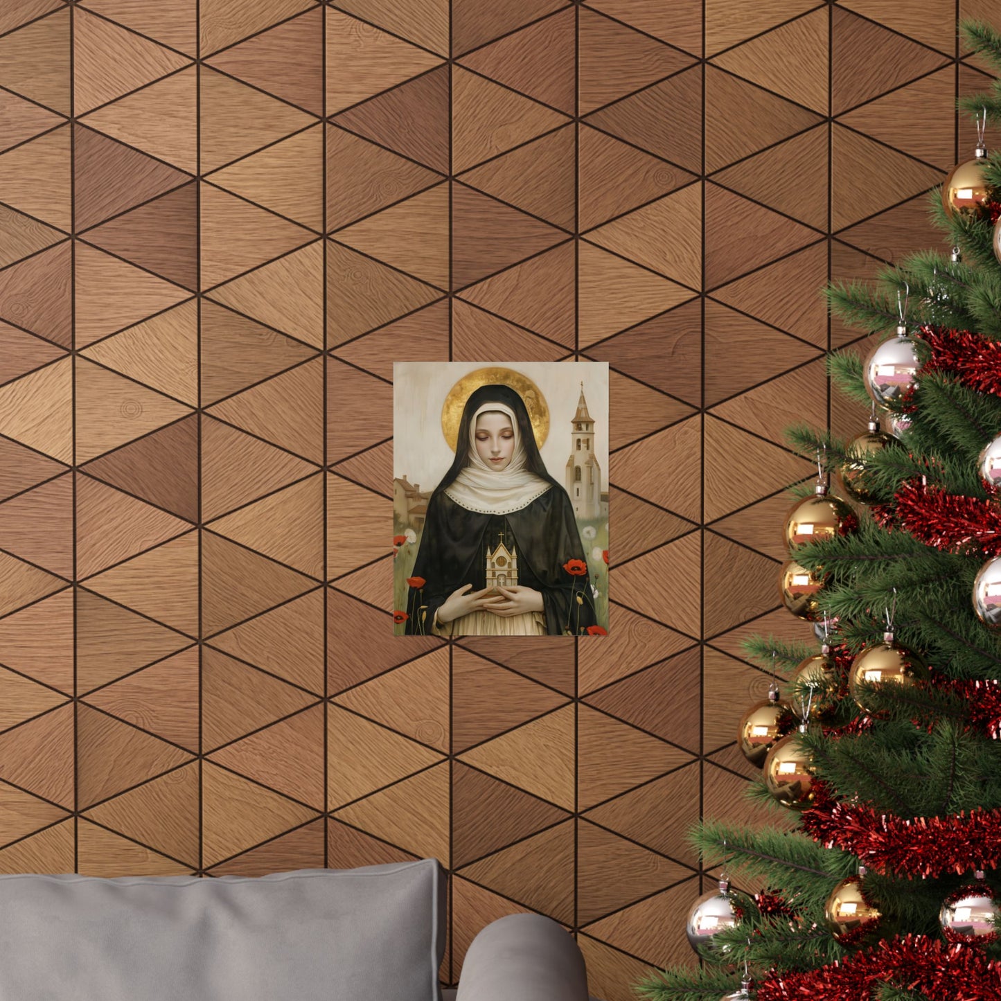Saint Erentrude Poster Print - Sanctified Souls Print - Multiple Sizes - Premium Posters - Catholic Art for your home