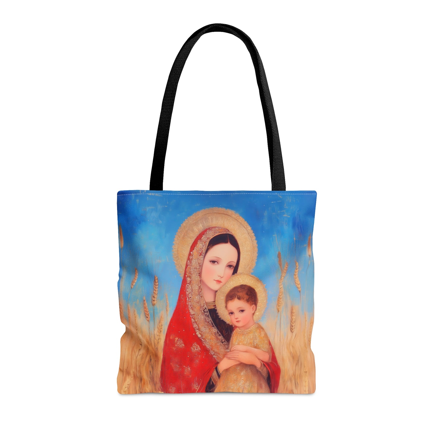 Our Lady of the Harvest - Tote Bag - Large Medium Small Faith Art Bag - Bible Study Faith Purse - Double Sided