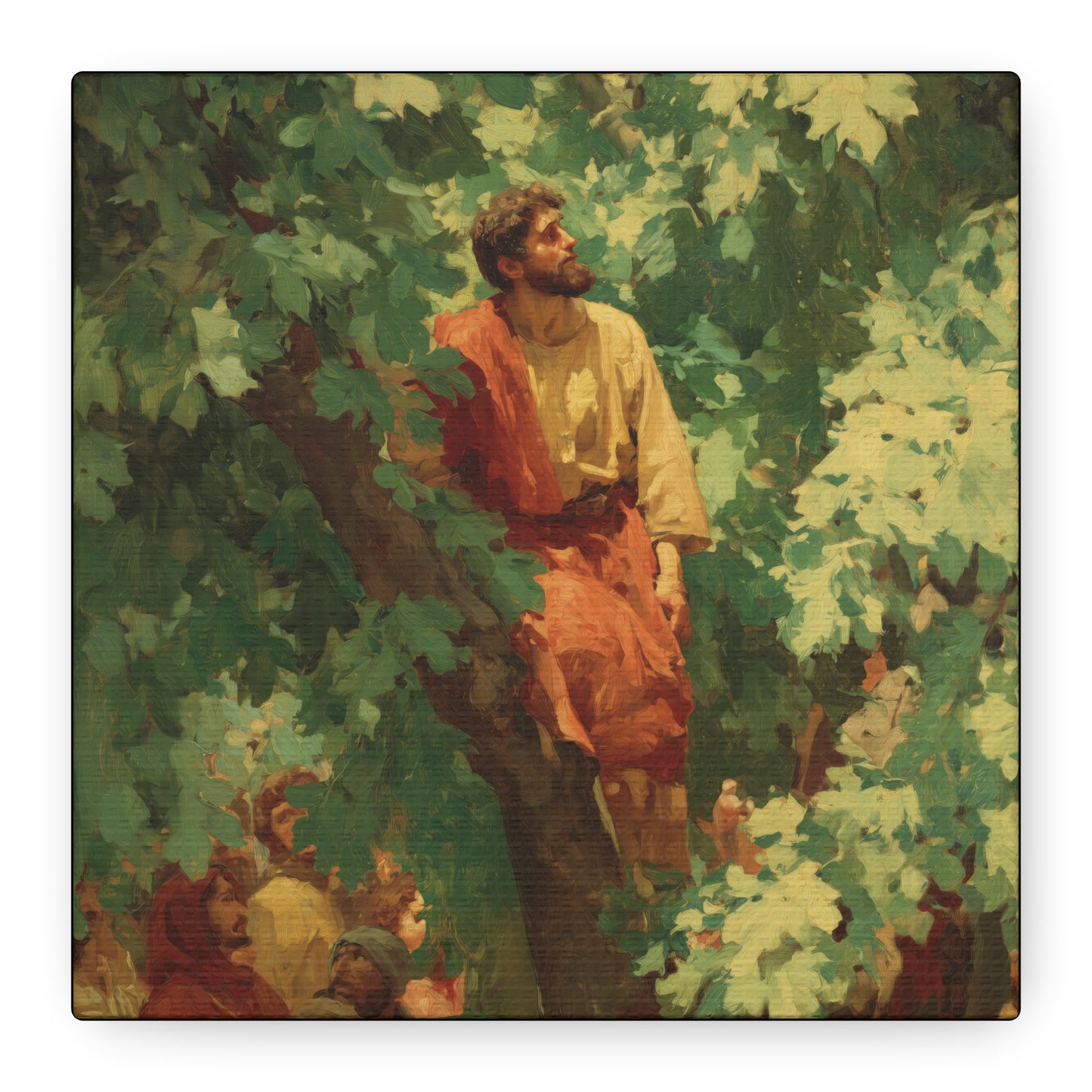 Zacchaeus - Gallery Wrapped Canvas - Print - Religious Art for your Home - Catholic Art Print