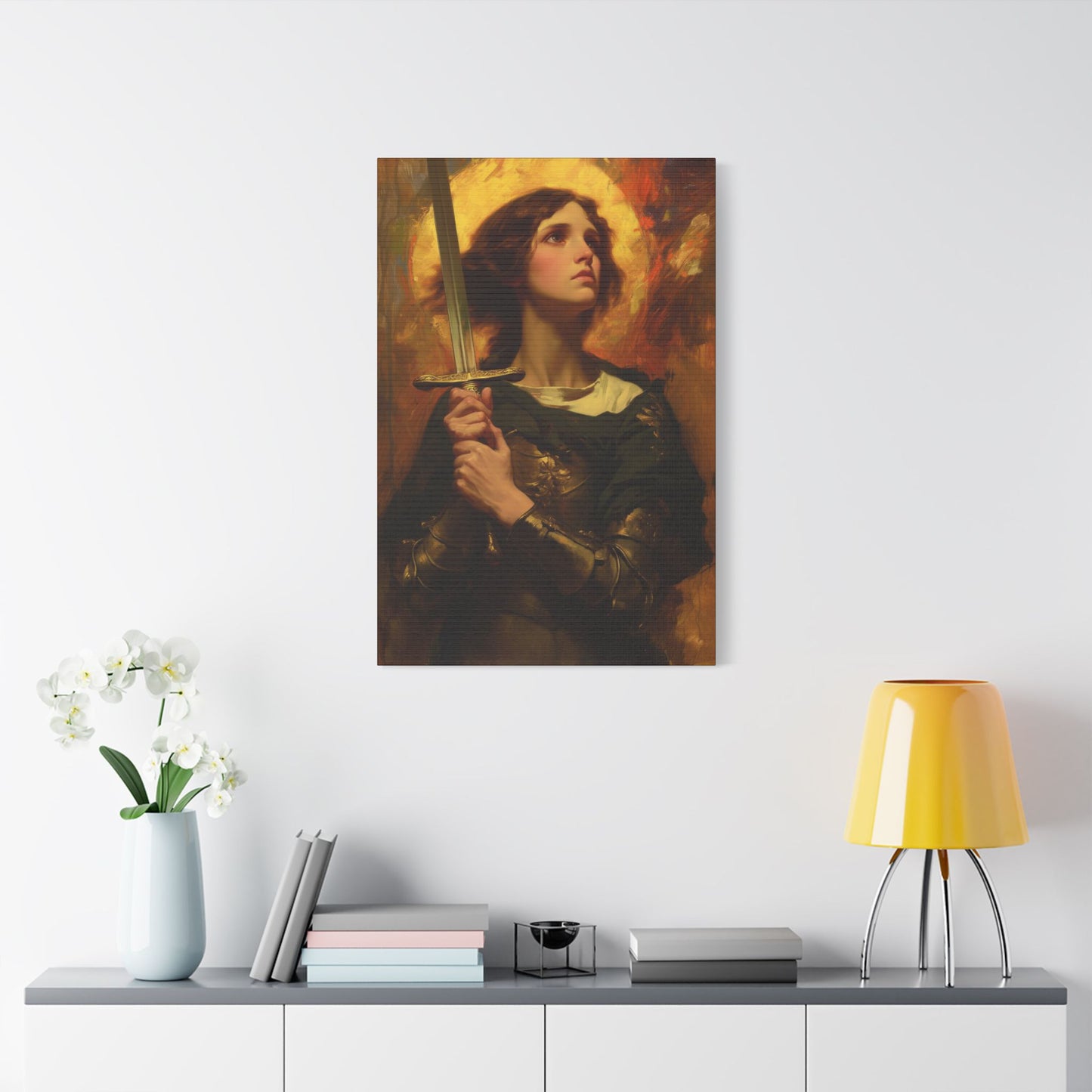 Portrait of Saint Joan of Arc - Museum Wrapped Canvas - Sanctified Souls Print - Religious Art for your Home