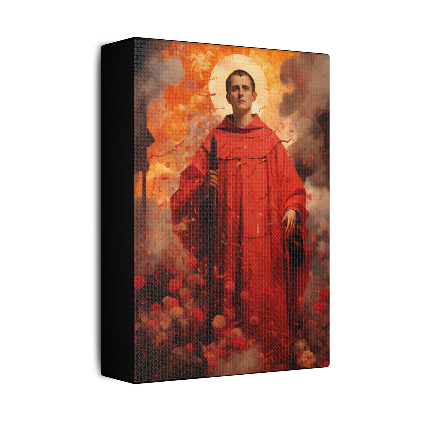 Saint Lawrence Deacon and Martyr Canvas Print - Multiple Sizes - Catholic Home art - Museum Wrapped Canvas - Sanctified Souls Print