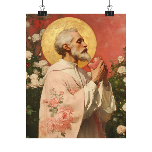 Saint Valentine -  Catholic Art - Multiple Sizes - Premium Posters - Catholic Art - Christian Home - Catholic Saint Art