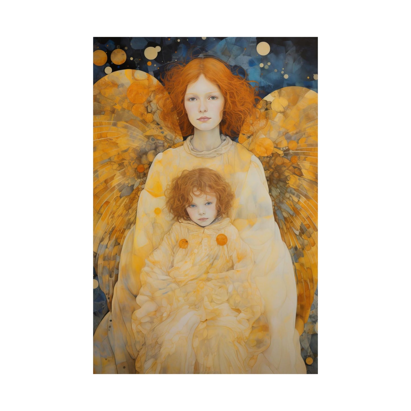 A Guardian's Devotion - Sanctified Souls Print - Multiple Sizes - Premium Matte Vertical Poster - Guardian Angel