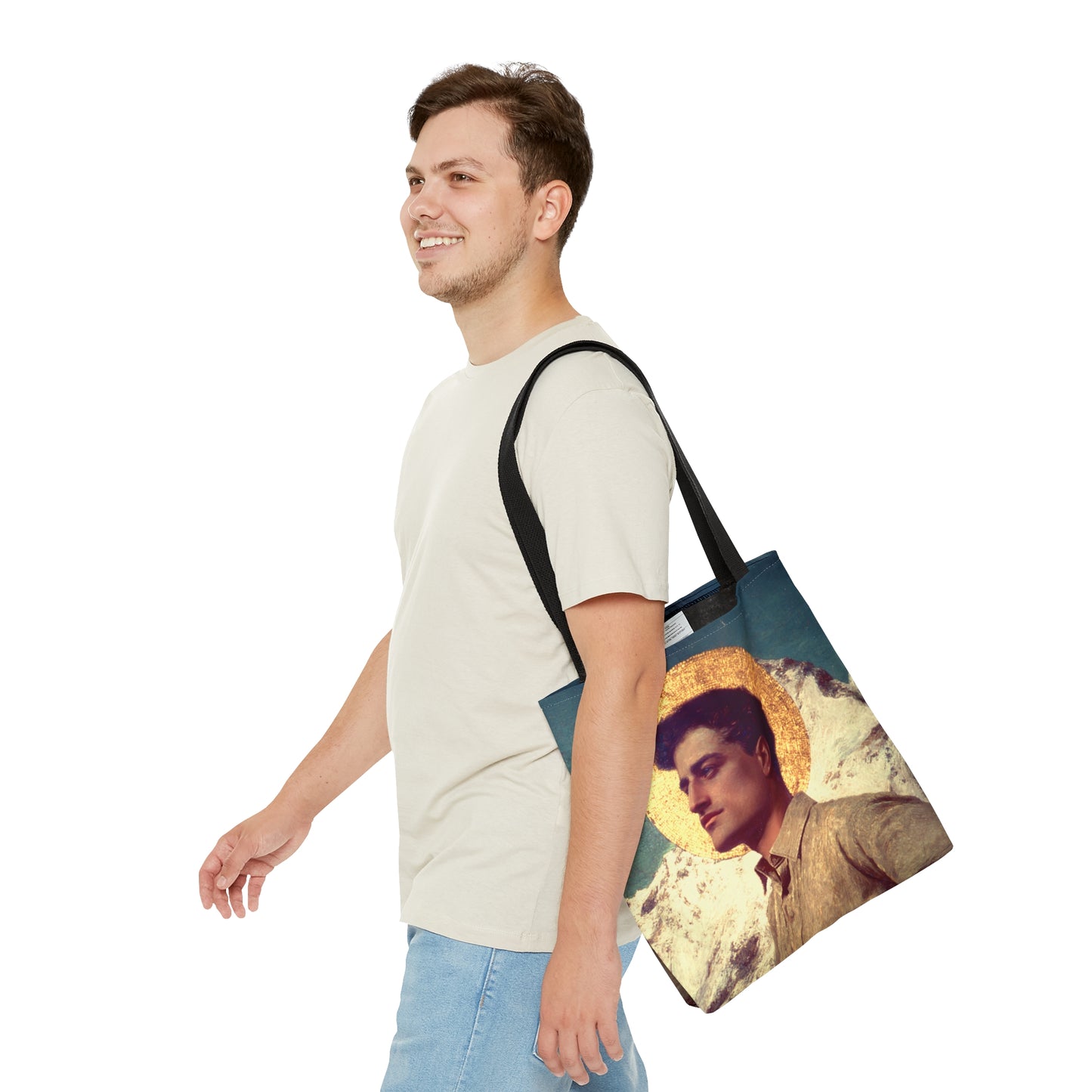 Saint Pier Giorgio Frassati - Tote Bag - Large Medium Small Faith Art Bag - Bible Study Faith Purse - Double Sided