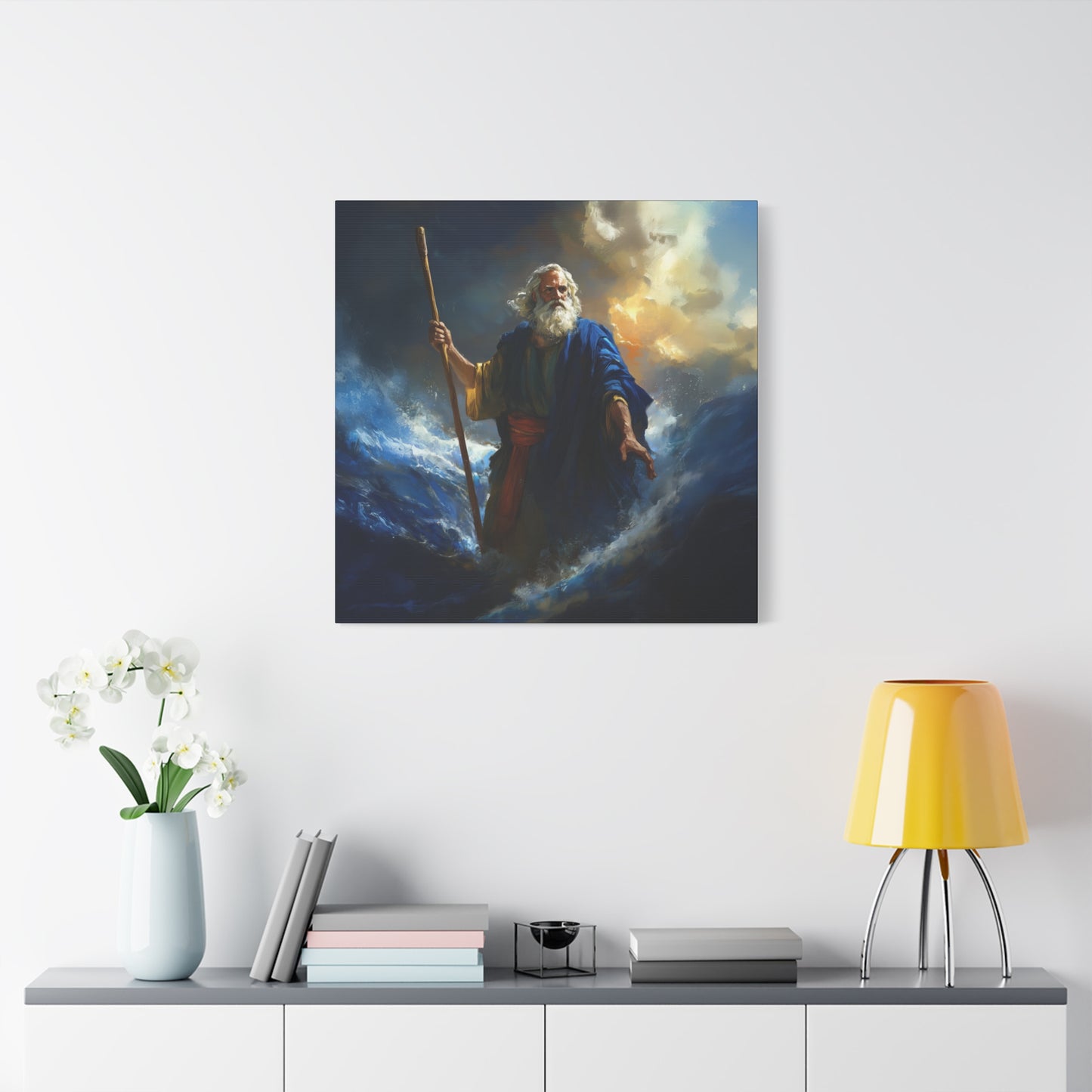 Moses Before the Trembling Sea - Gallery Wrapped Canvas - Print - Religious Art for your Home - Catholic Art