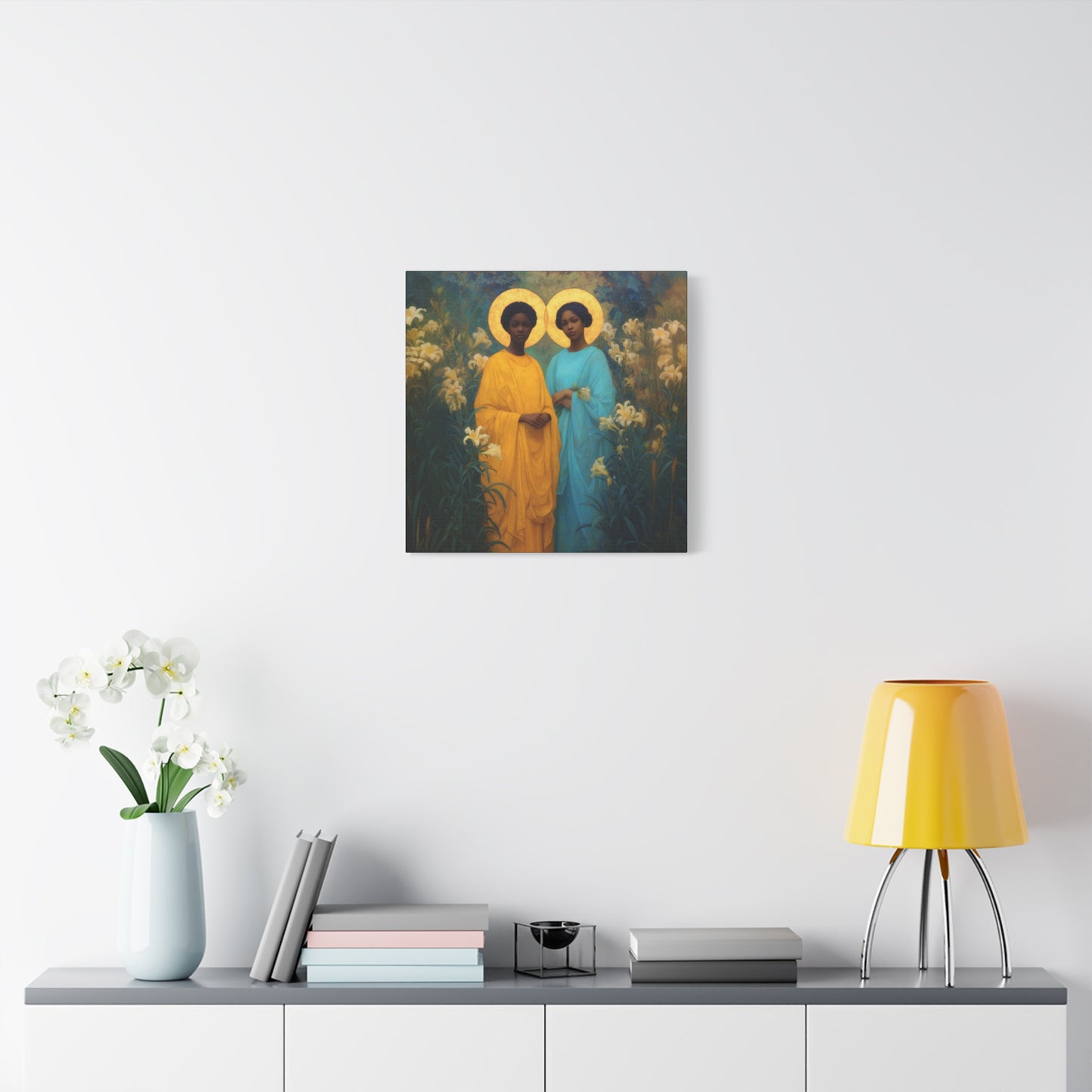 Saint Perpetua and Saint Felicity -  Museum Wrapped Canvas - Sanctified Souls Print - Religious Art for your Home - Catholic Saint Art