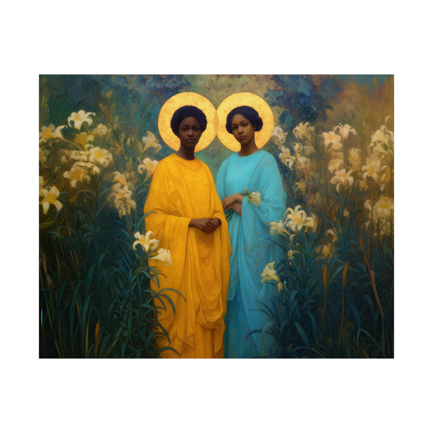 Saint Perpetua and Saint Felicity  - Sanctified Souls Print - Multiple Sizes - Premium Posters - Catholic Art - Christian Home Decor Artwork
