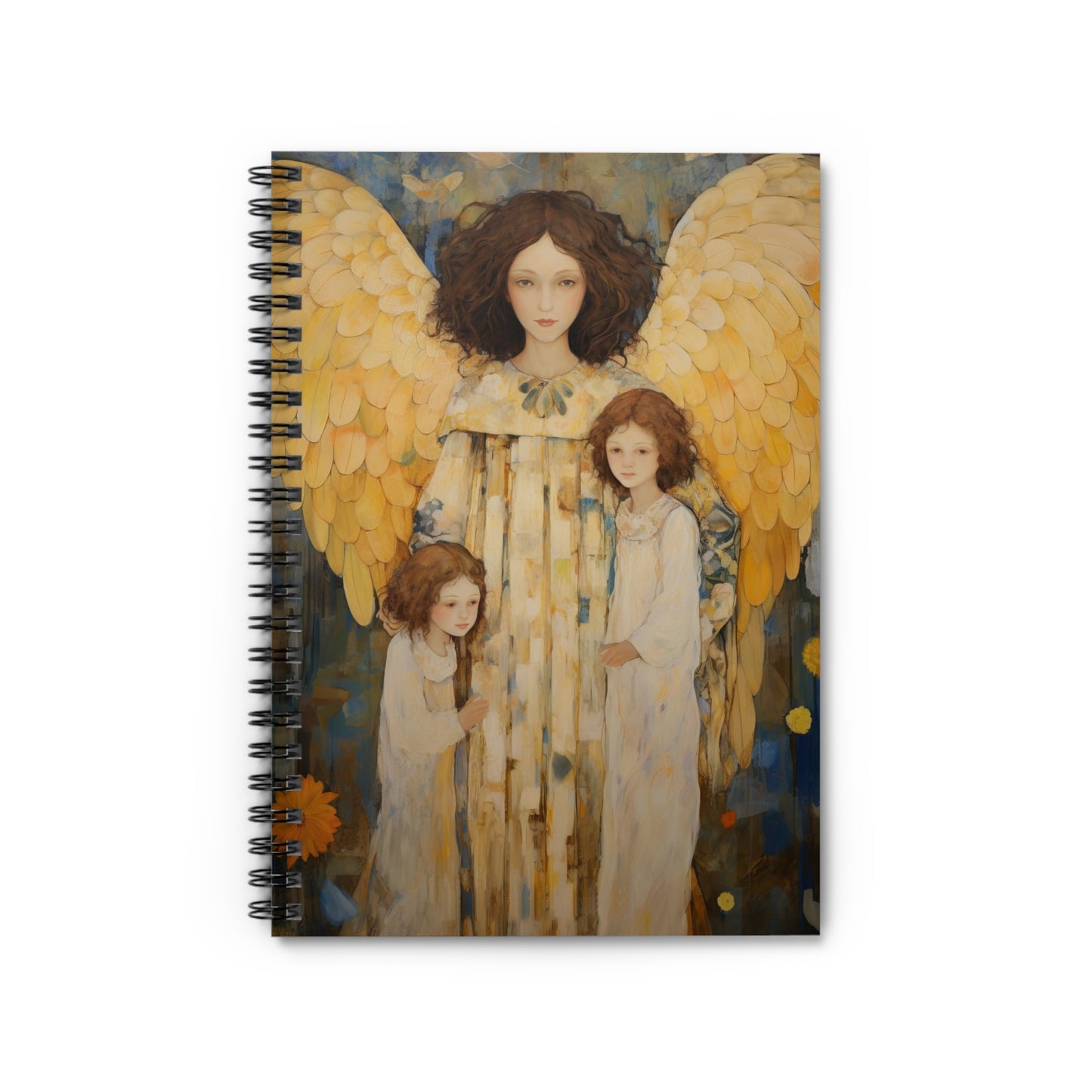 Embrace of the Guardian Journal - Sanctified Souls Art - Religious Based Notebook - Spiral Notebook - Ruled Line - Guardian Angel Print Book