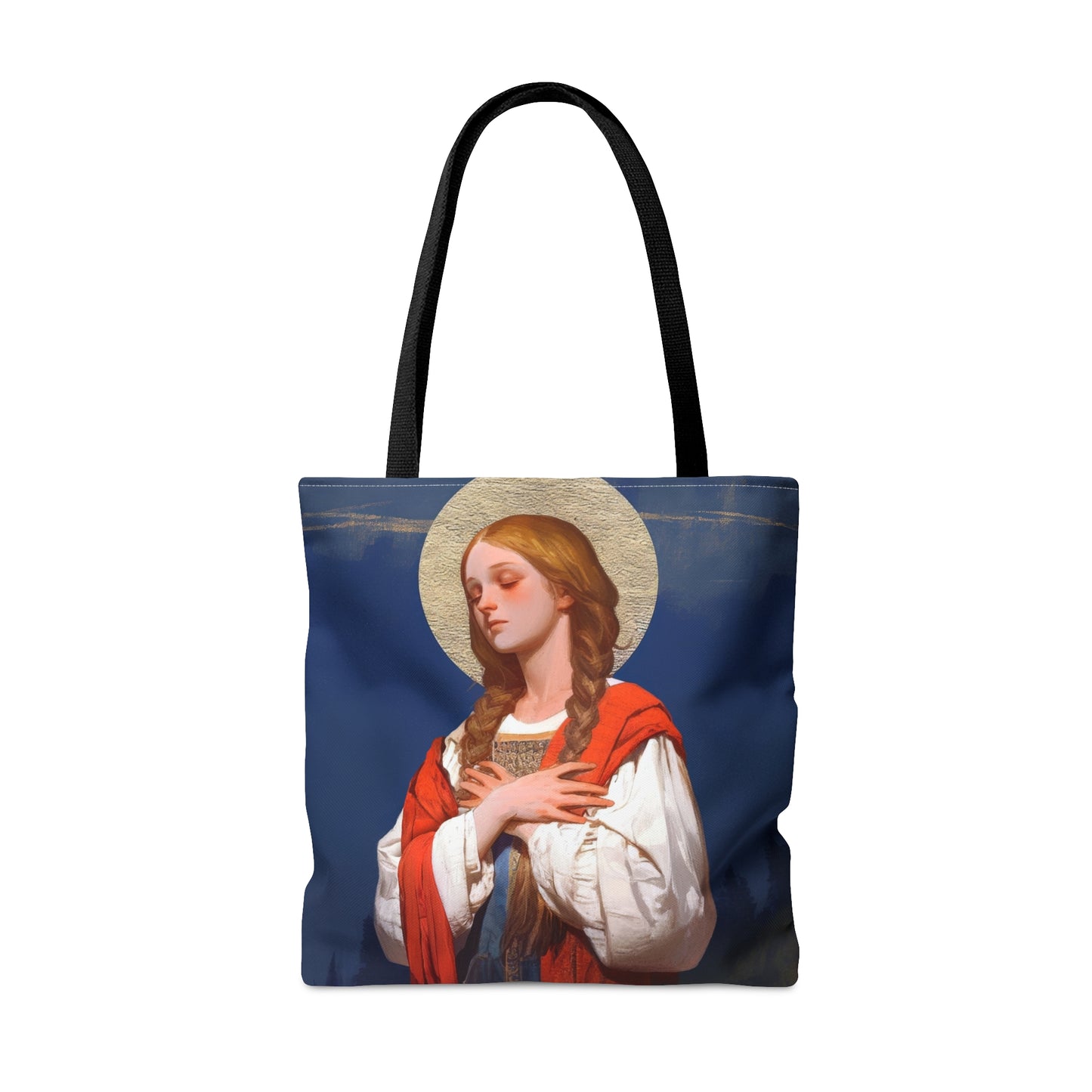 Saint Genevieve - Tote Bag - Large Medium Small Faith Art Bag - Catholic Faith Purse