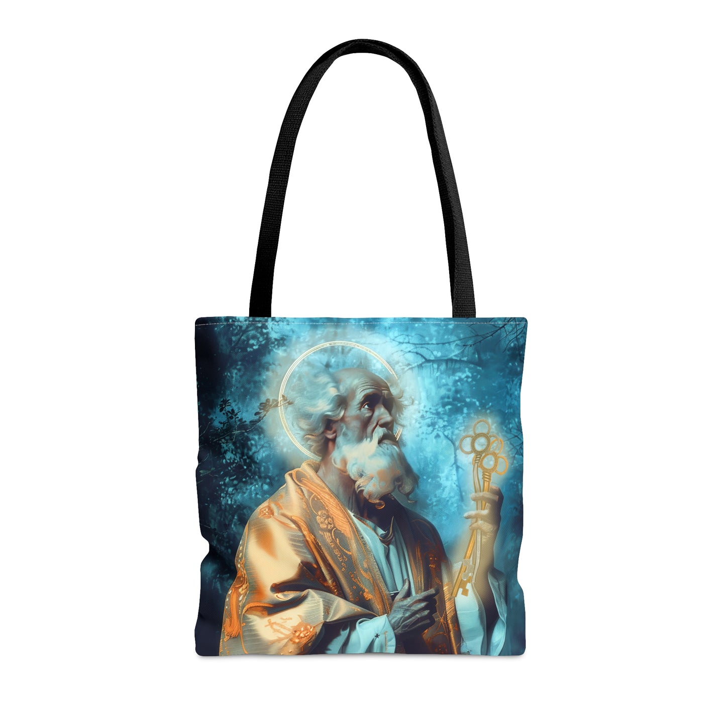 Saint Peter Tote Bag - Large Medium Small Faith Art Bag - Catholic Faith Purse - Religious Carry All Reusable Tote Bag