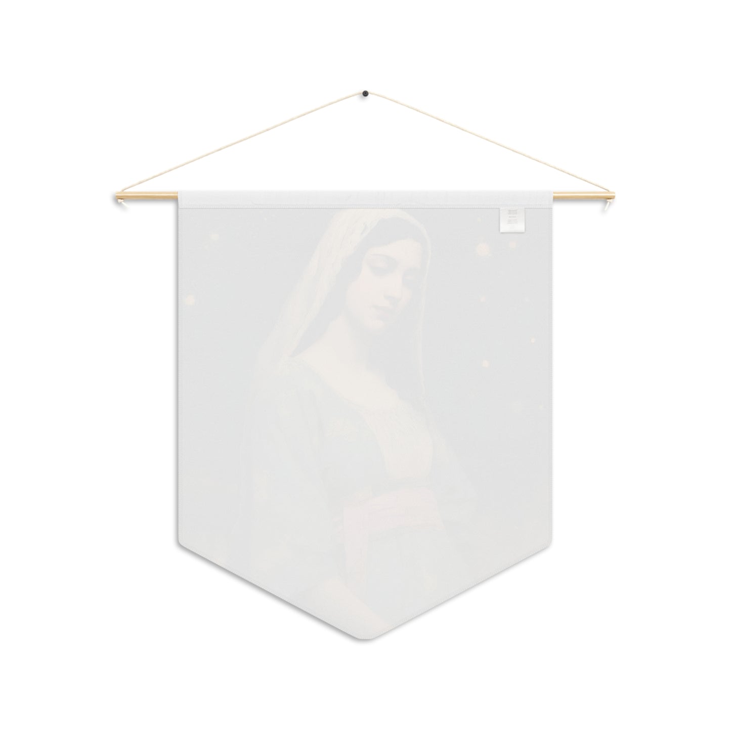 Our Lady of 'O' - Our Lady of Expectation - Mother Mary - Marian Art - Pennant / Banner / Wall Hanging - Catholic Art - Large - 18" x 21"