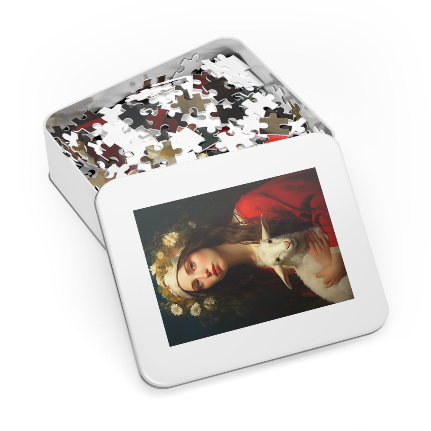 Saint Agnes - Puzzle and Keepsake Tin - Religious Jigsaw Puzzle (30, 110, 252, 500,1000-Piece) - Religious Puzzle