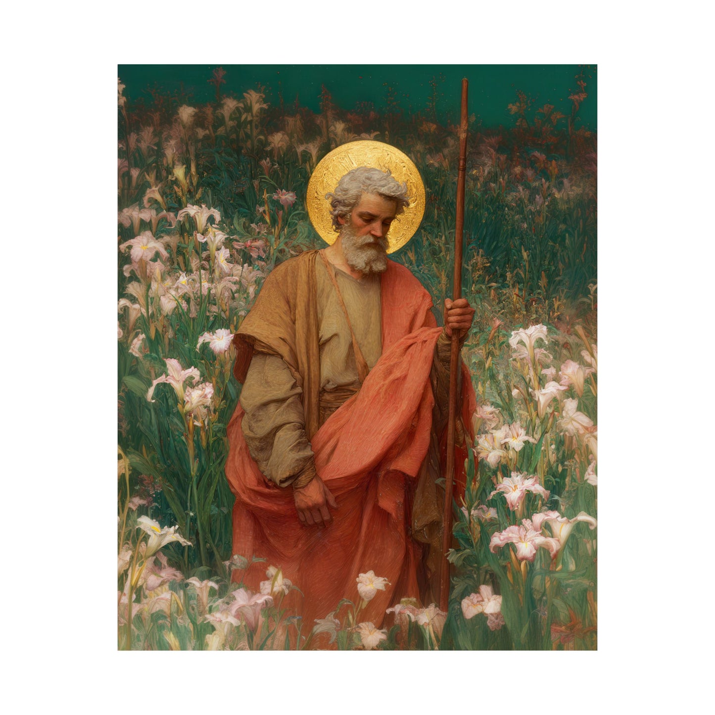 Saint James the Lesser  - Sanctified Souls Print - Multiple Sizes - Premium Posters - Catholic Art - Christian Home Decor Artwork