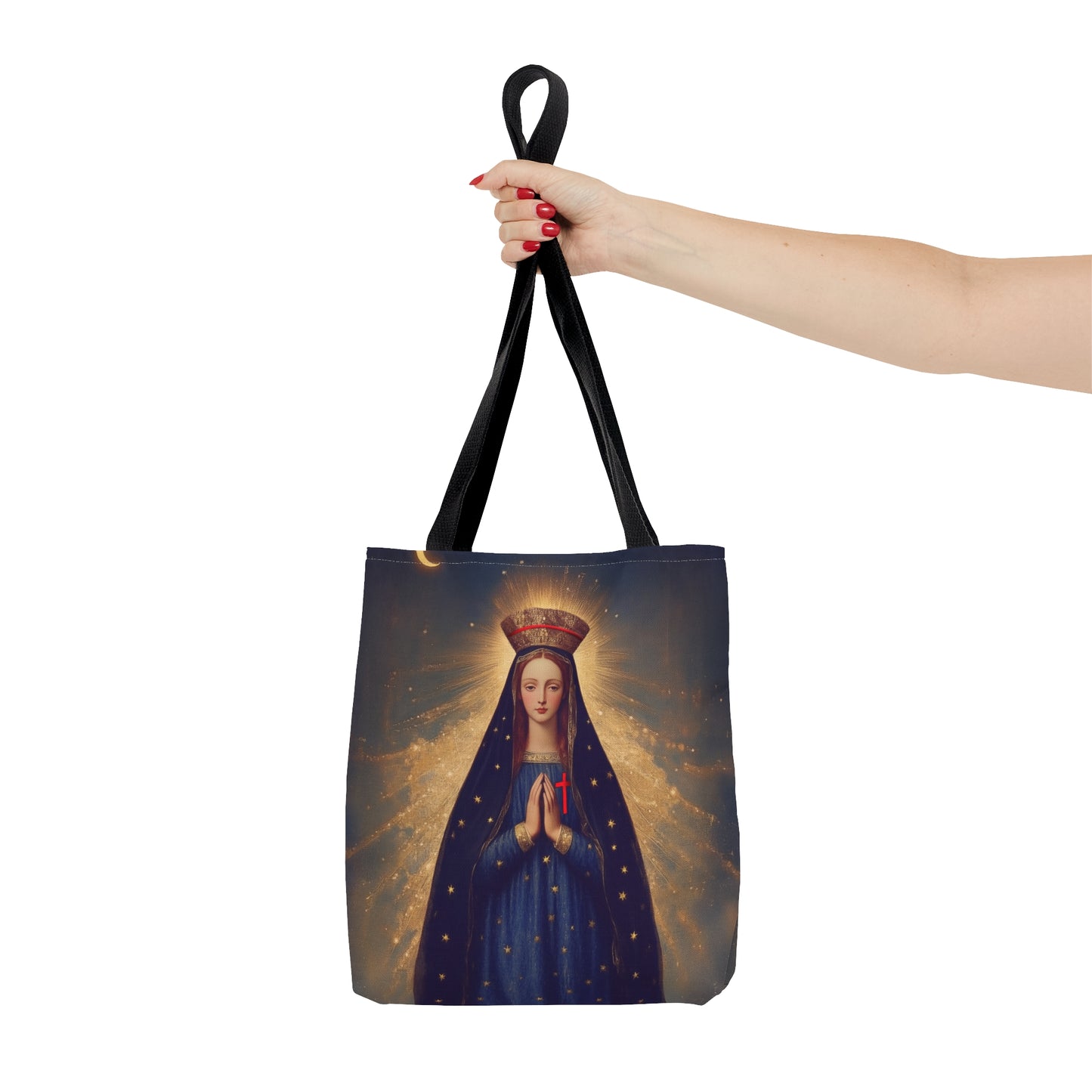 Our Lady of Pontmain - Tote Bag - Large Medium Small Faith Art Bag - Bible Study Faith Purse - Double Sided Prayer Tote - Catholic Saint