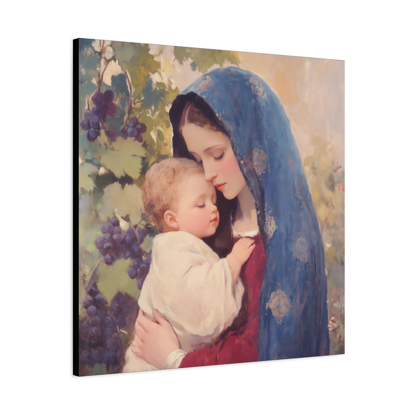 Our Lady of the Grapes / Out Lady of the Harvest - Gallery Wrapped Canvas - Print - Religious Art for your Home - Catholic Art