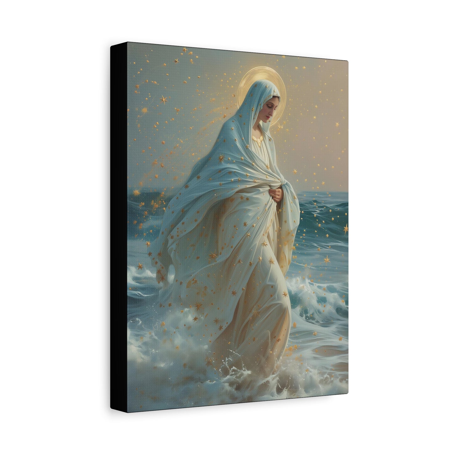 Guiding Light - Our Lady, Star of the Sea - Museum Wrapped Canvas - Sanctified Souls - Religious Art for your Home