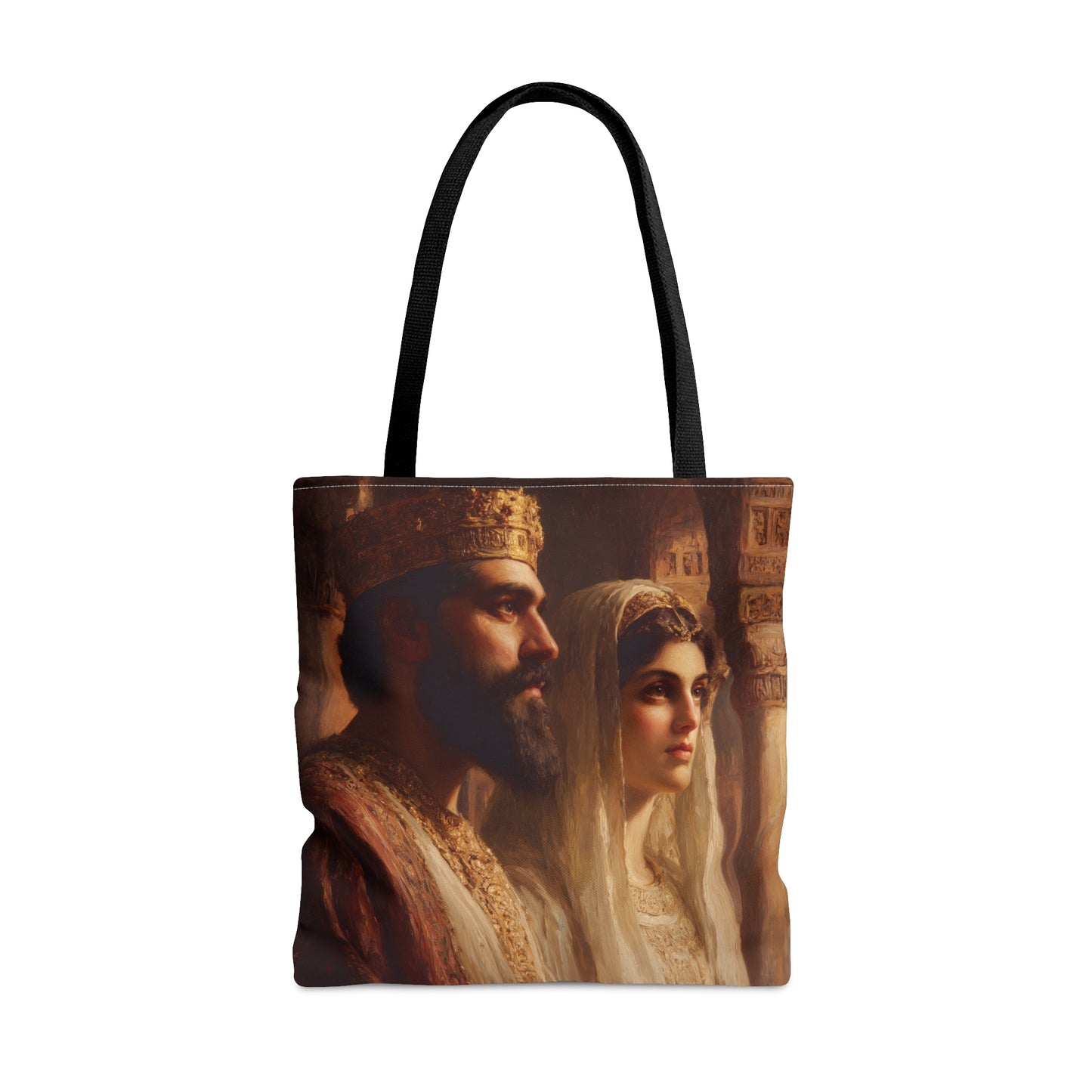King Xerxes and Queen Esther - Tote Bag - Large Medium Small Faith Art Bag - Catholic Faith Purse