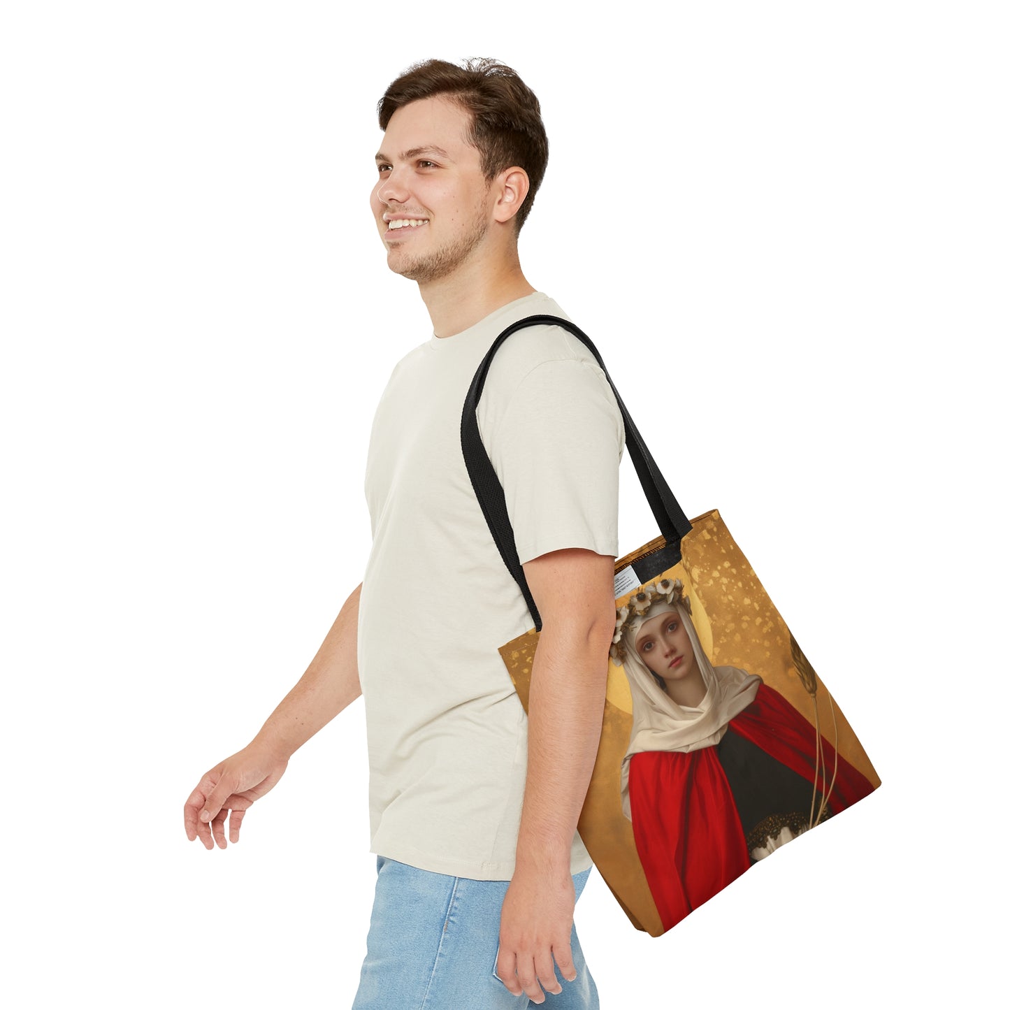 Saint Solange of Bourges Tote Bag - Large Medium Small Faith Art Bag -  Catholic Saint Purse - Carry All Bag - Religious Art Gift