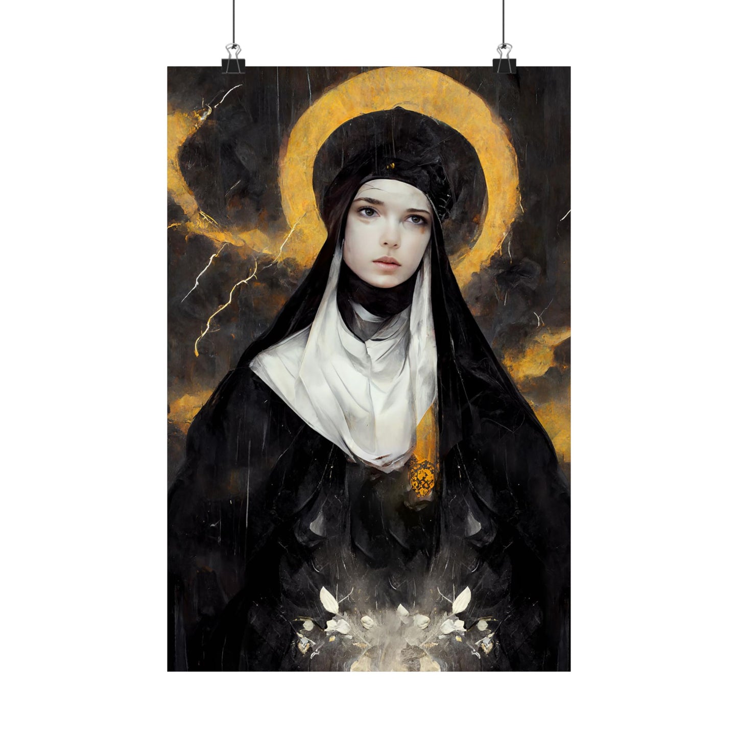 Saint Scholastica Print - Sanctified Souls Print - Multiple Sizes - Premium Matte Vertical Posters