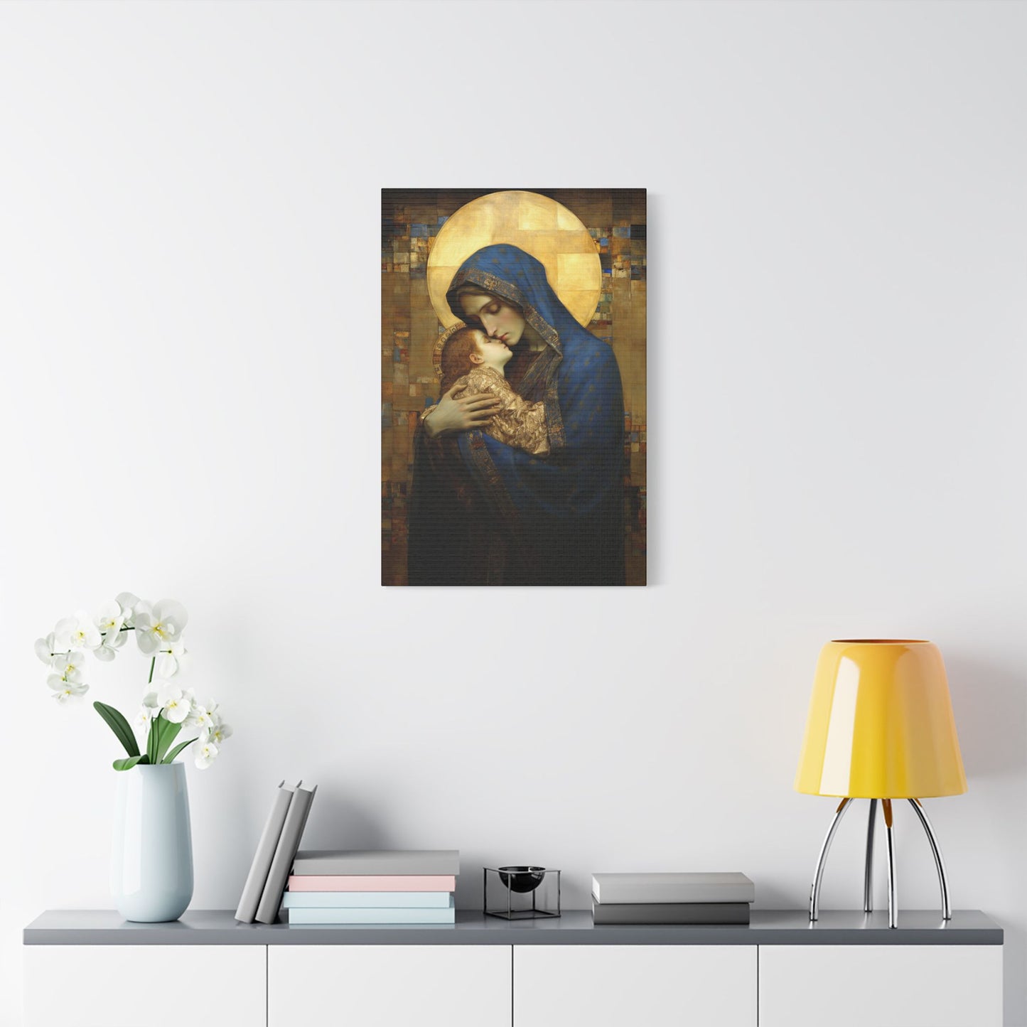 Madonna and Child - Museum Wrapped Canvas - Sanctified Souls Print - Religious Art for your Home - The Virgin Mary and The Christ Child