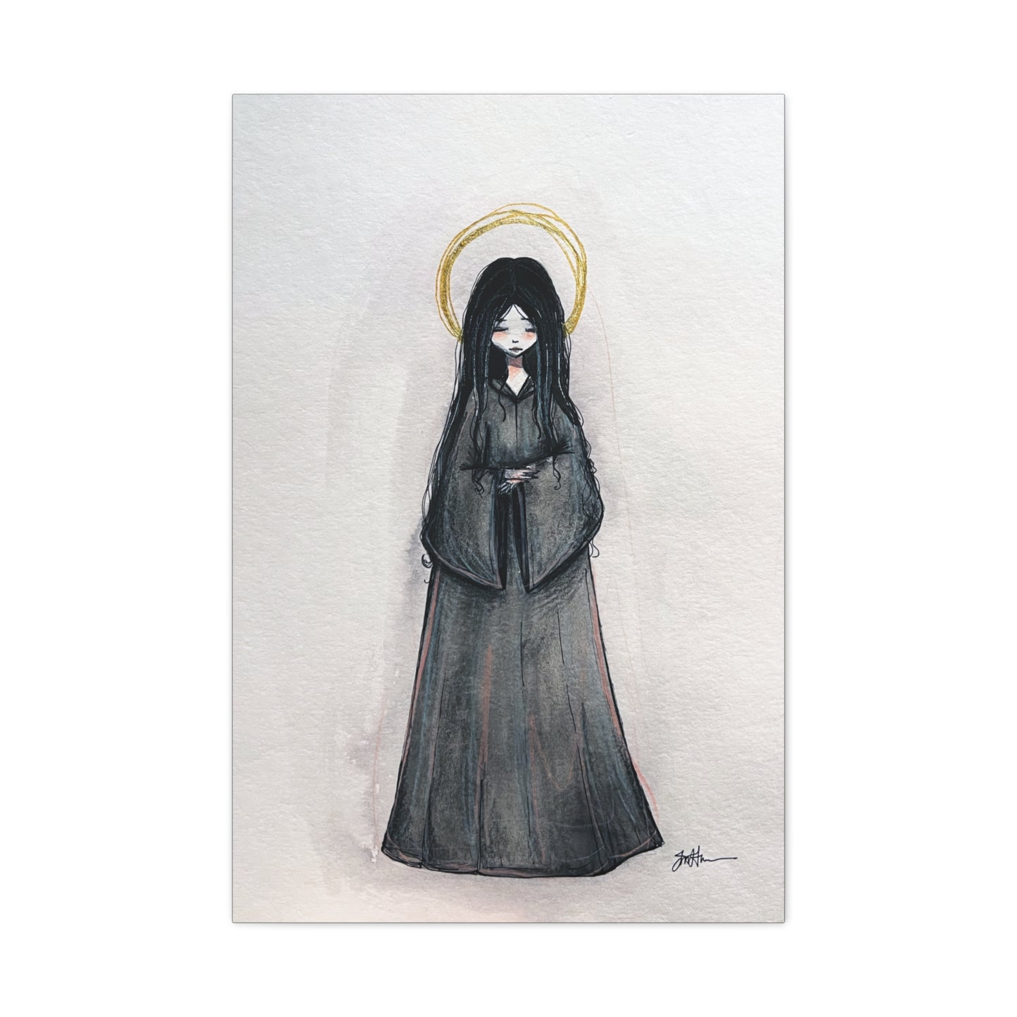 Blessed Mary Magdalen Kiota Hand-Drawn Catholic Canvas Print | Martyrs of Japan Sacred Art | Sanctified Solocosmo Religious Artwork
