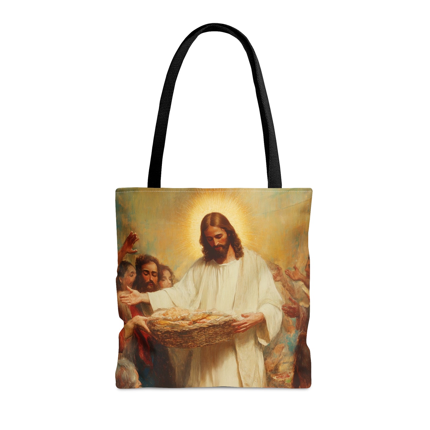 The Quiet Multiplication of Love : Loaves and Fishes - Tote Bag - Large Medium Small Faith Art Bag - Catholic Faith Purse
