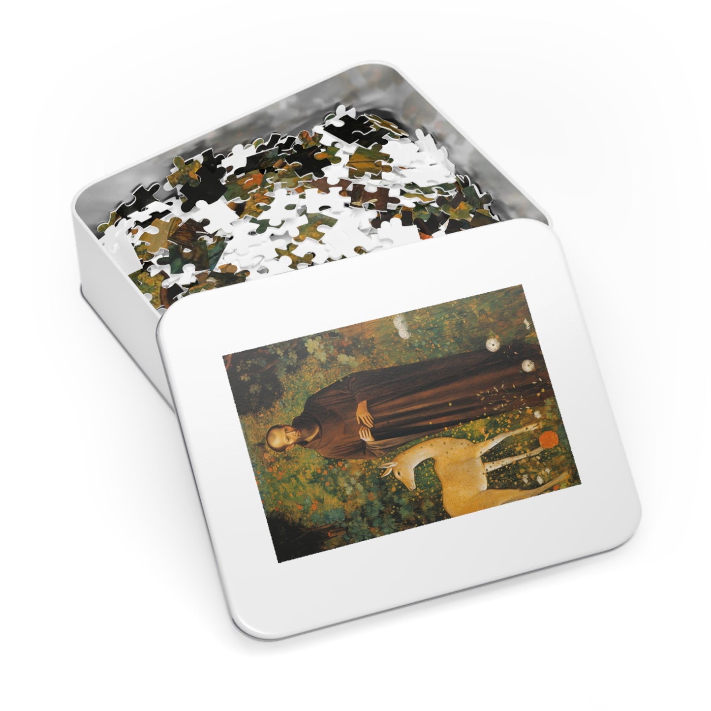 Saint Giles - Puzzle and Keepsake Tin - Religious Jigsaw Puzzle (30, 110, 252, 500,1000-Piece) - Religious Puzzle