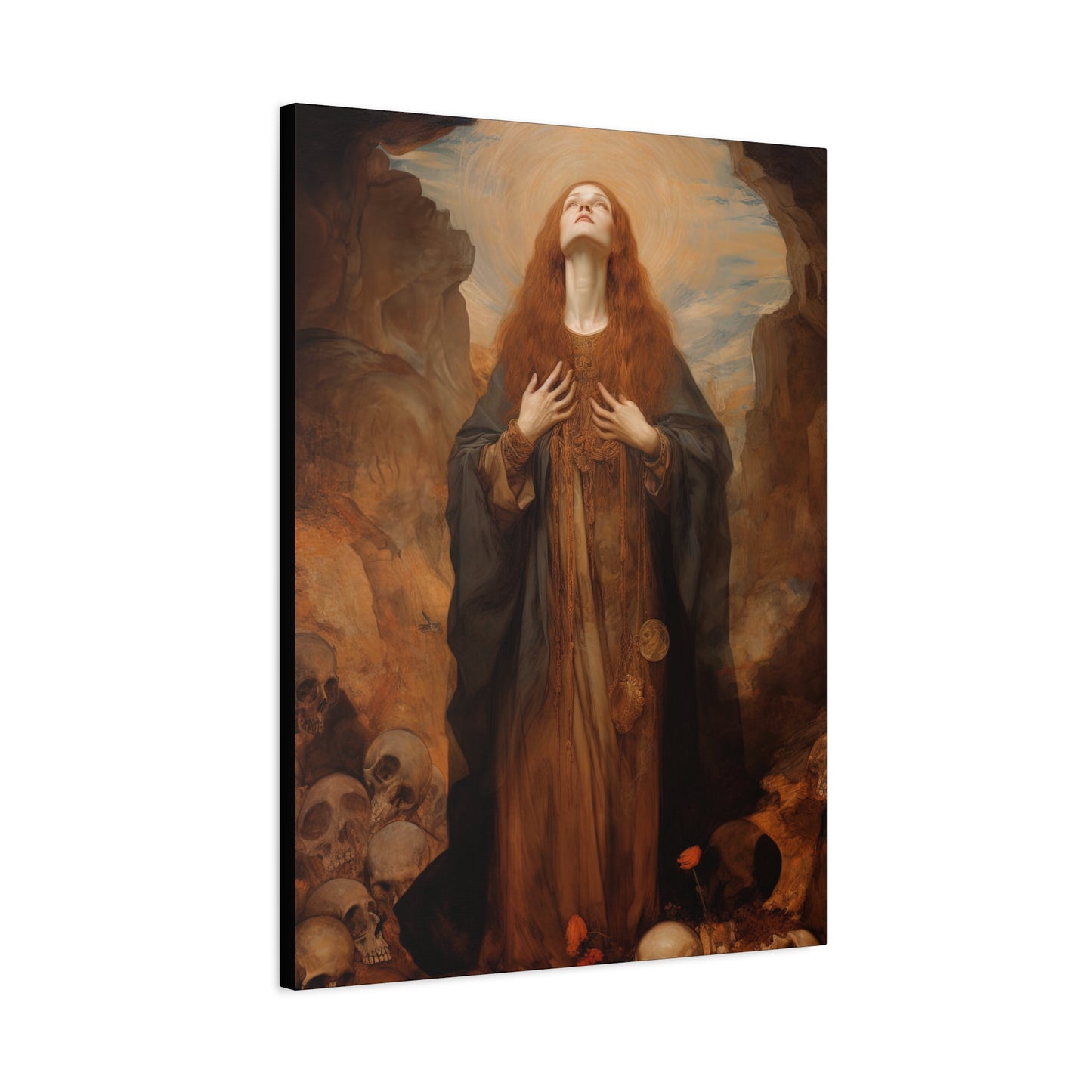 Saint Rosalia - Museum Wrapped Canvas - Sanctified Souls Print - Religious Art for your Home