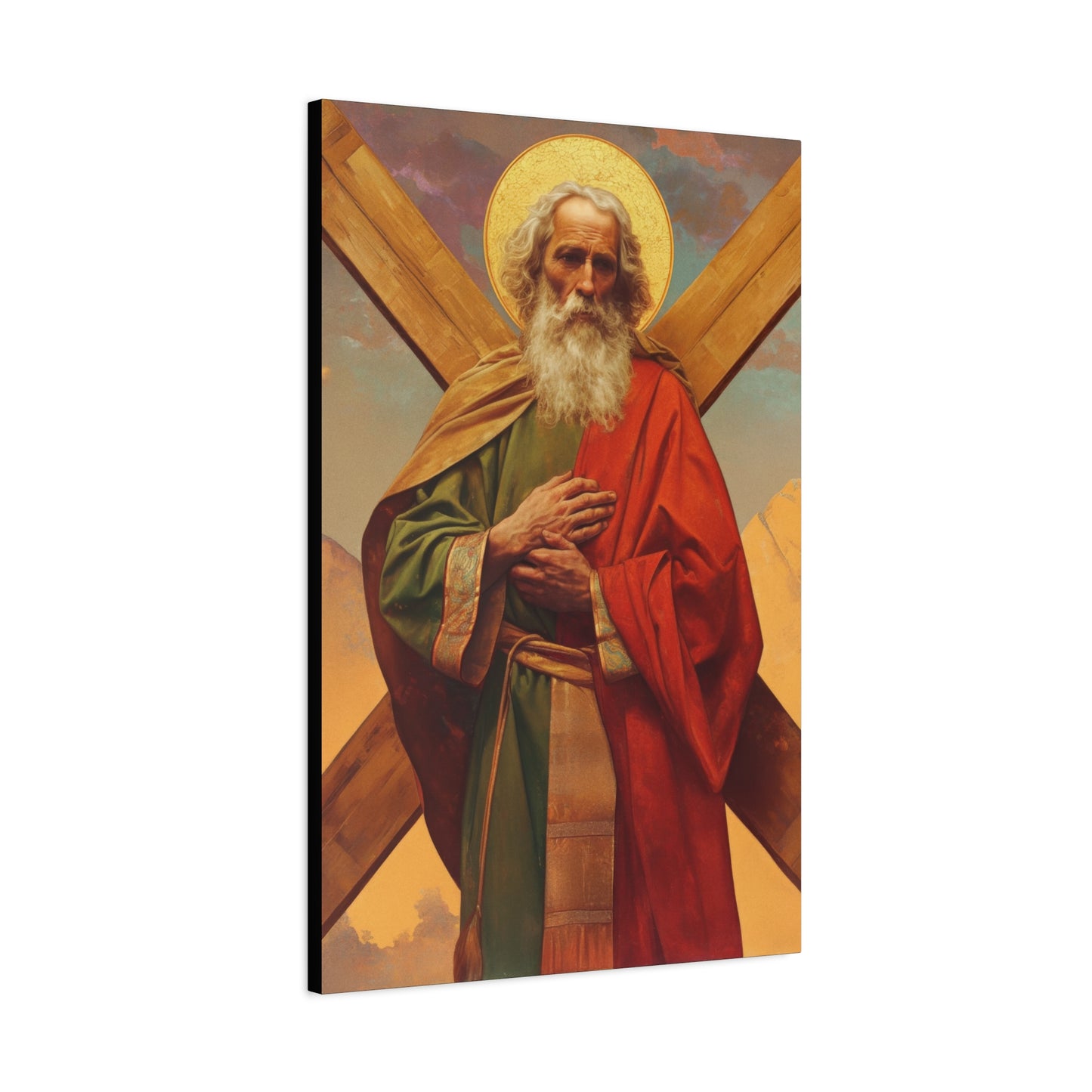 Saint Andrew the Apostle - Gallery Wrapped Canvas - Print - Religious Art for your Home - Catholic