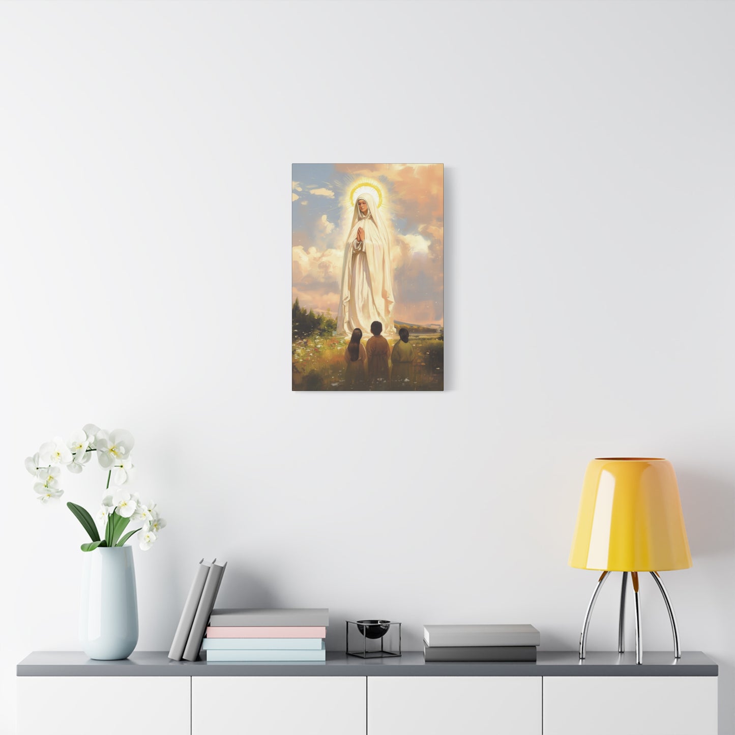 Our Lady of Fátima - Gallery Wrapped Canvas - Print - Religious Art for your Home - Catholic art print - prayer room art