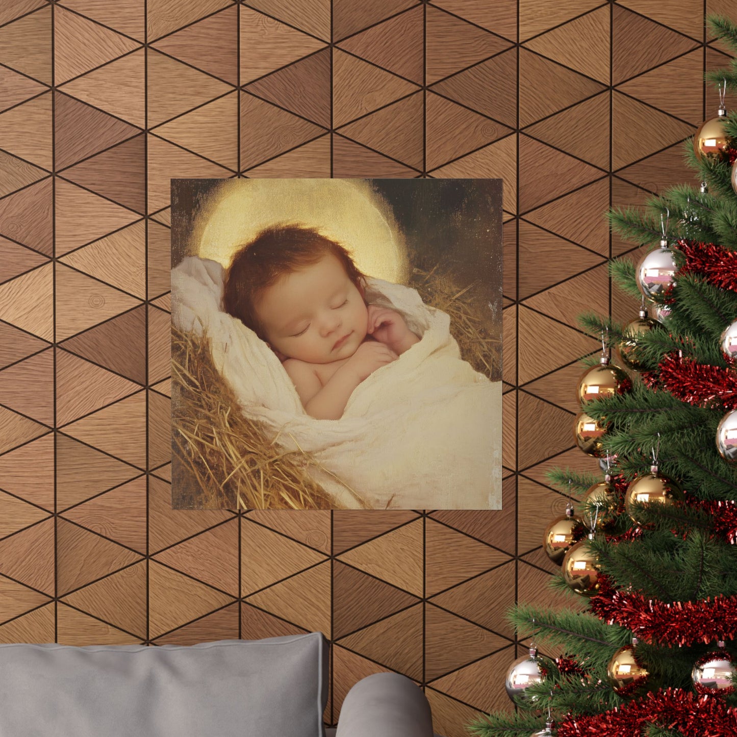 Jesus, the Newborn Light of the World - Sanctified Souls Print - Multiple Sizes - Premium Matte Vertical Posters