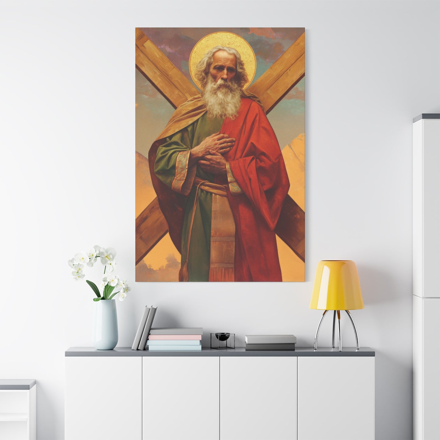 Saint Andrew the Apostle - Gallery Wrapped Canvas - Print - Religious Art for your Home - Catholic