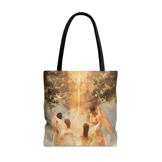 The Watchers of the First Dawn - Guardians of Eden - Tote Bag - Large Medium Small Faith Art Bag - Catholic Faith Purse