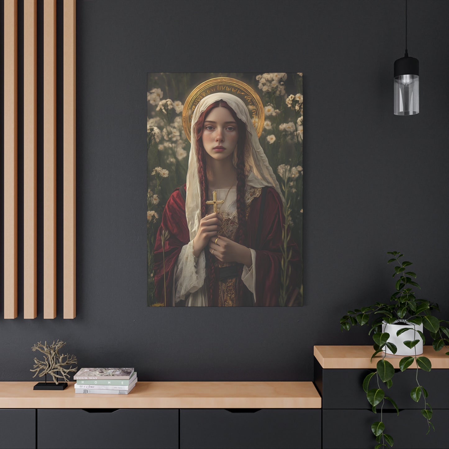 Saint Hilaria - Gallery Wrapped Canvas - Print - Religious Art for your Home - Catholic Art